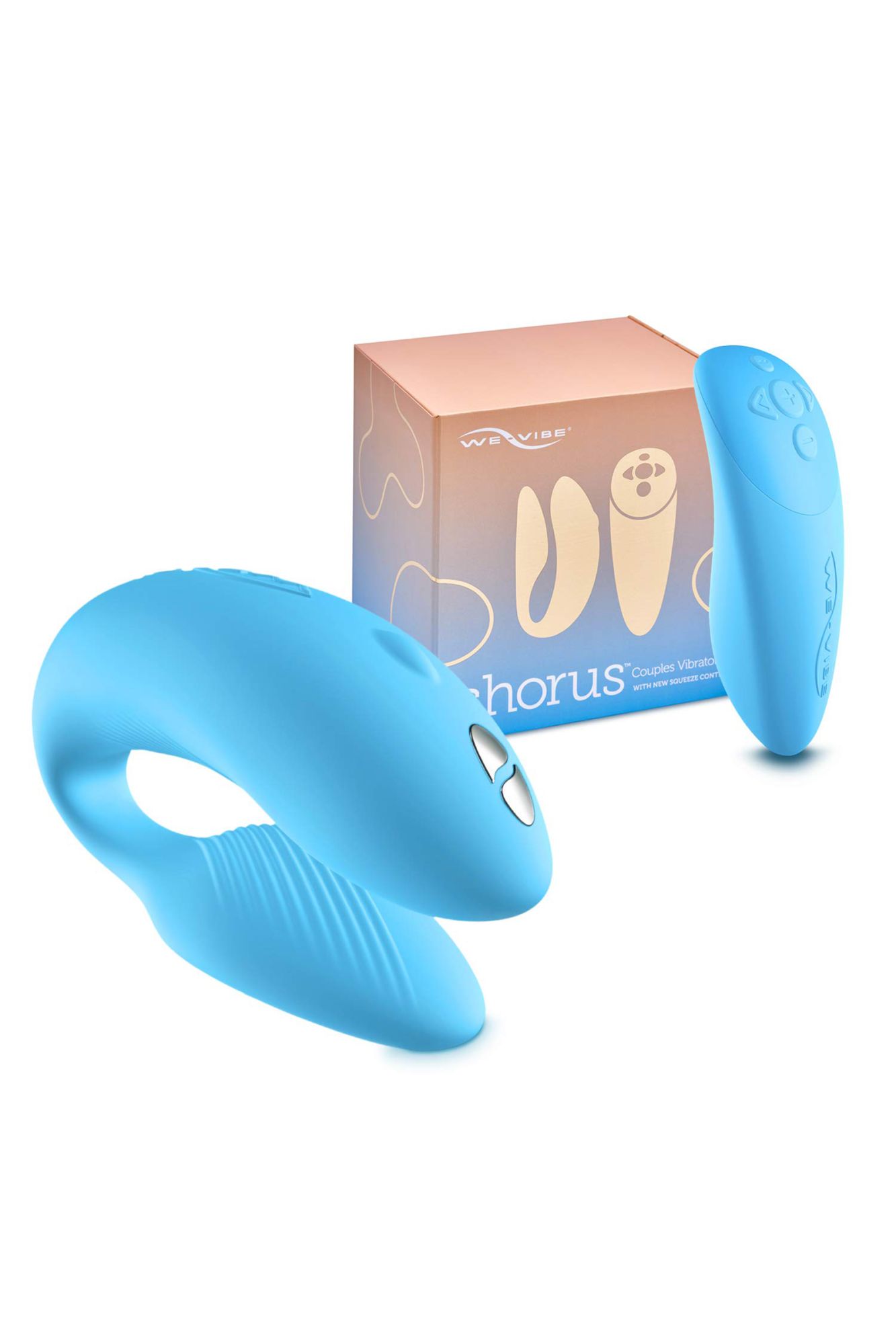 вибратор we-vibe chorus силикон, голубой, 11 см в 