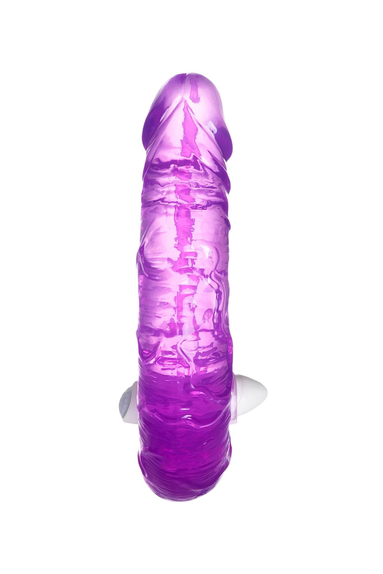 фаллоимитатор двусторонний с вибропулей toyfa double dildo with vibro bullet, tpr, фиолетовый, 35 см в 