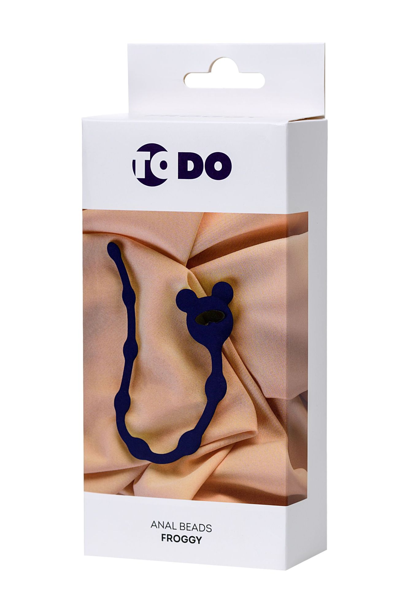 анальная цепочка todo by toyfa froggy, силикон, синяя, 27,4 см, ø 1,4 см в 