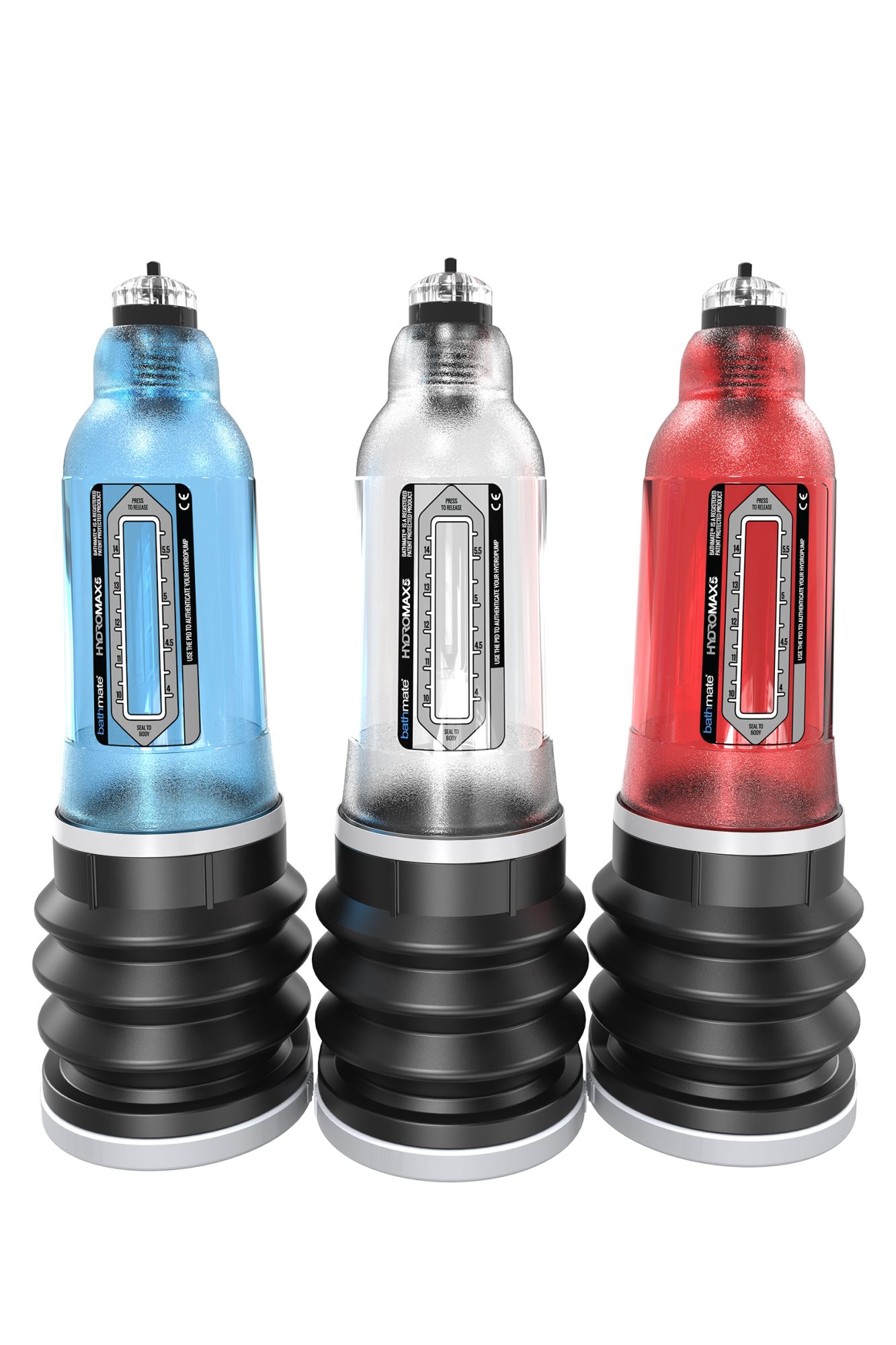 помпа для пениса bathmate hydromax5, abs пластик, голубая, 26 см (аналог hydromax x20) в 