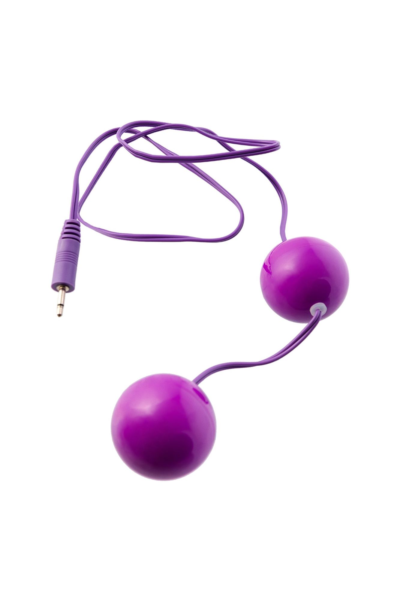 вагинальные шарики с вибрацией toyfa basic, abs пластик, фиолетовый, 12,2 см в 