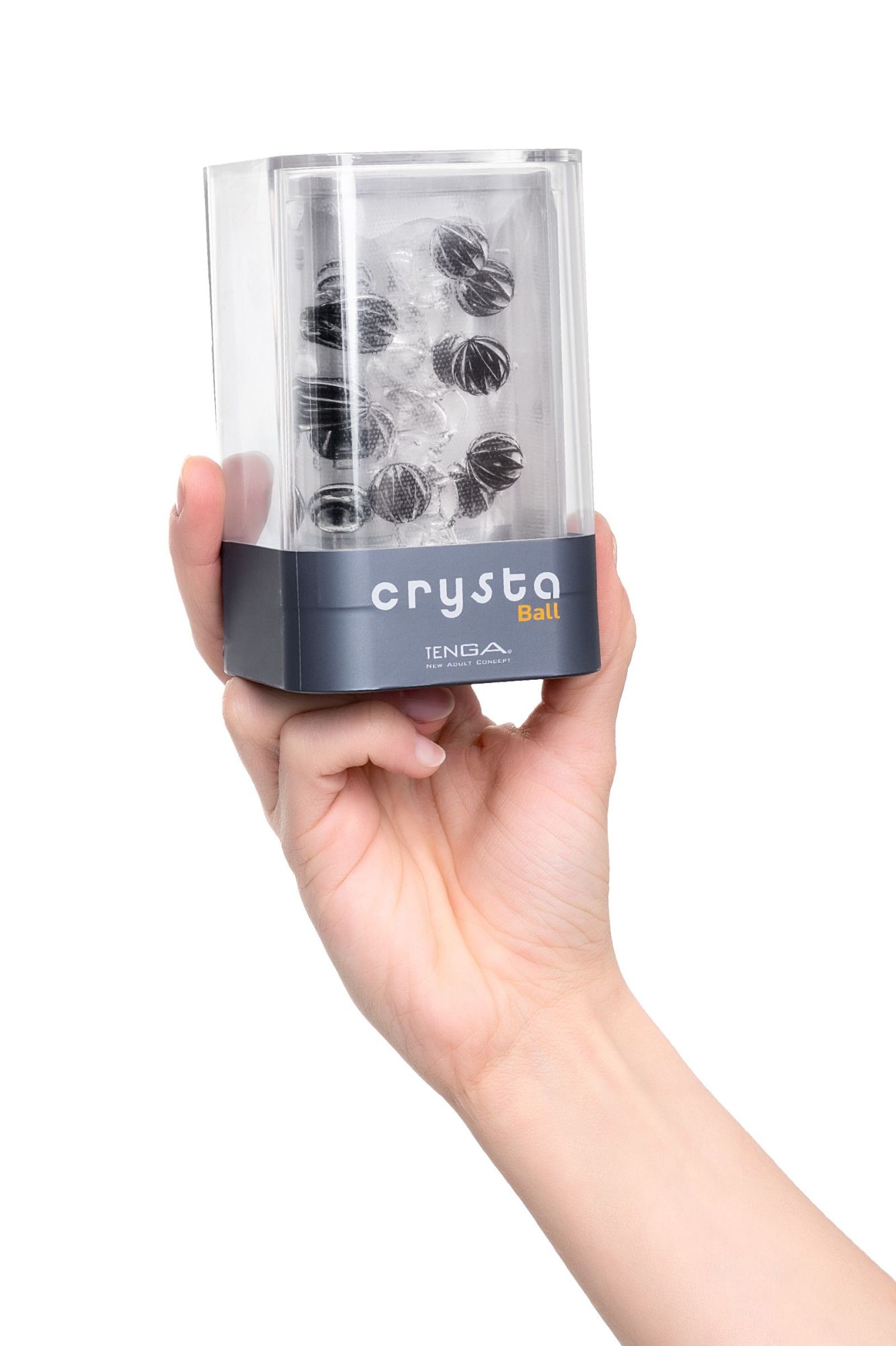 нереалистичный мастурбатор tenga crysta ball, tpe, прозрачный, 15,5 см в 