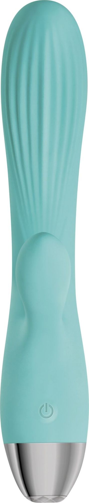 вибромассажер eve's rechargeable pulsating dual massager, голубой в 