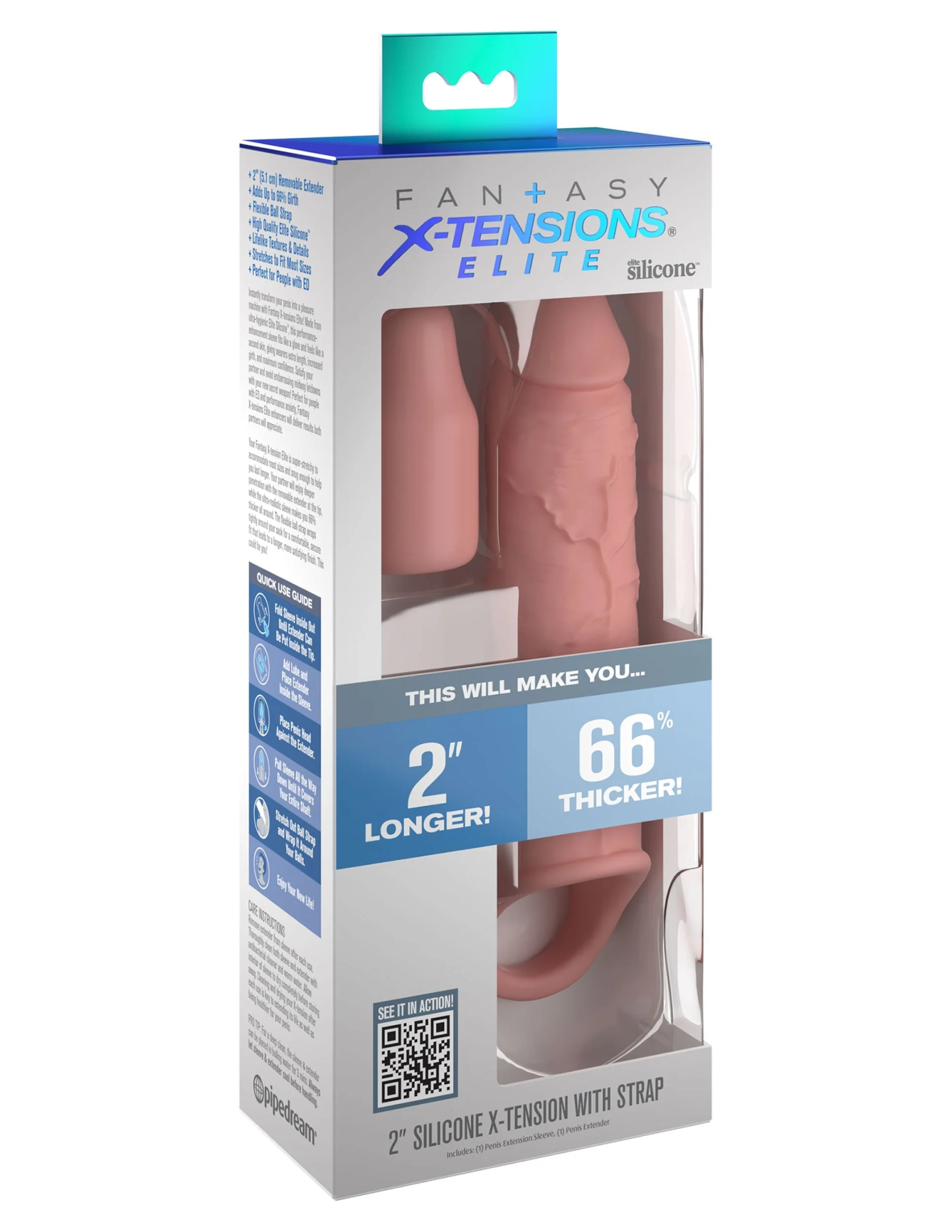 страпон fantasy x-tensions elite 6" extension with strap - light pipedream 415021pd в 