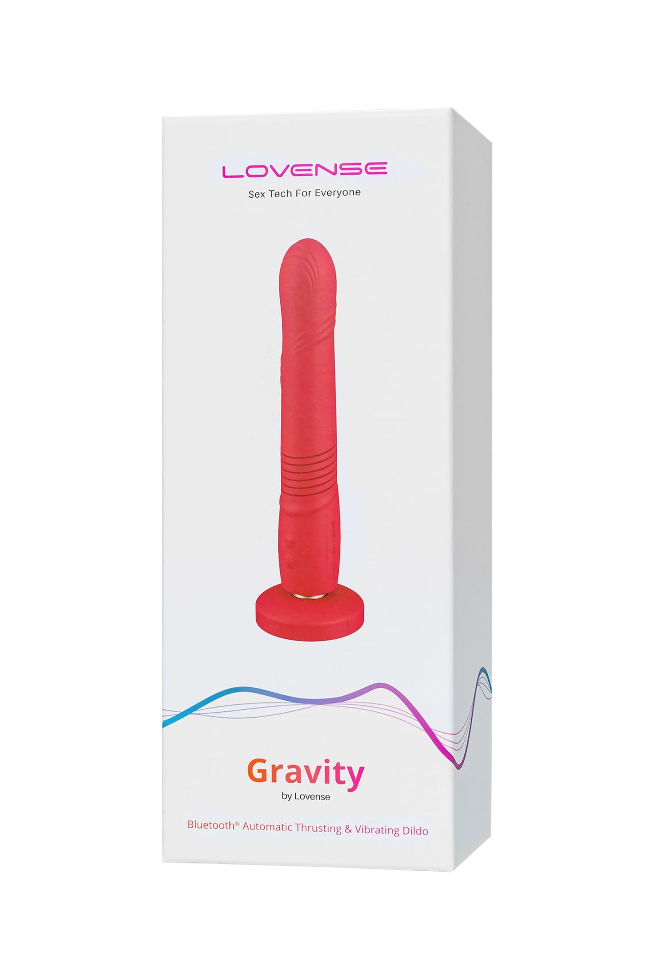пульсатор gravity lovense tpe, красный, силикон, 25,9 см в 