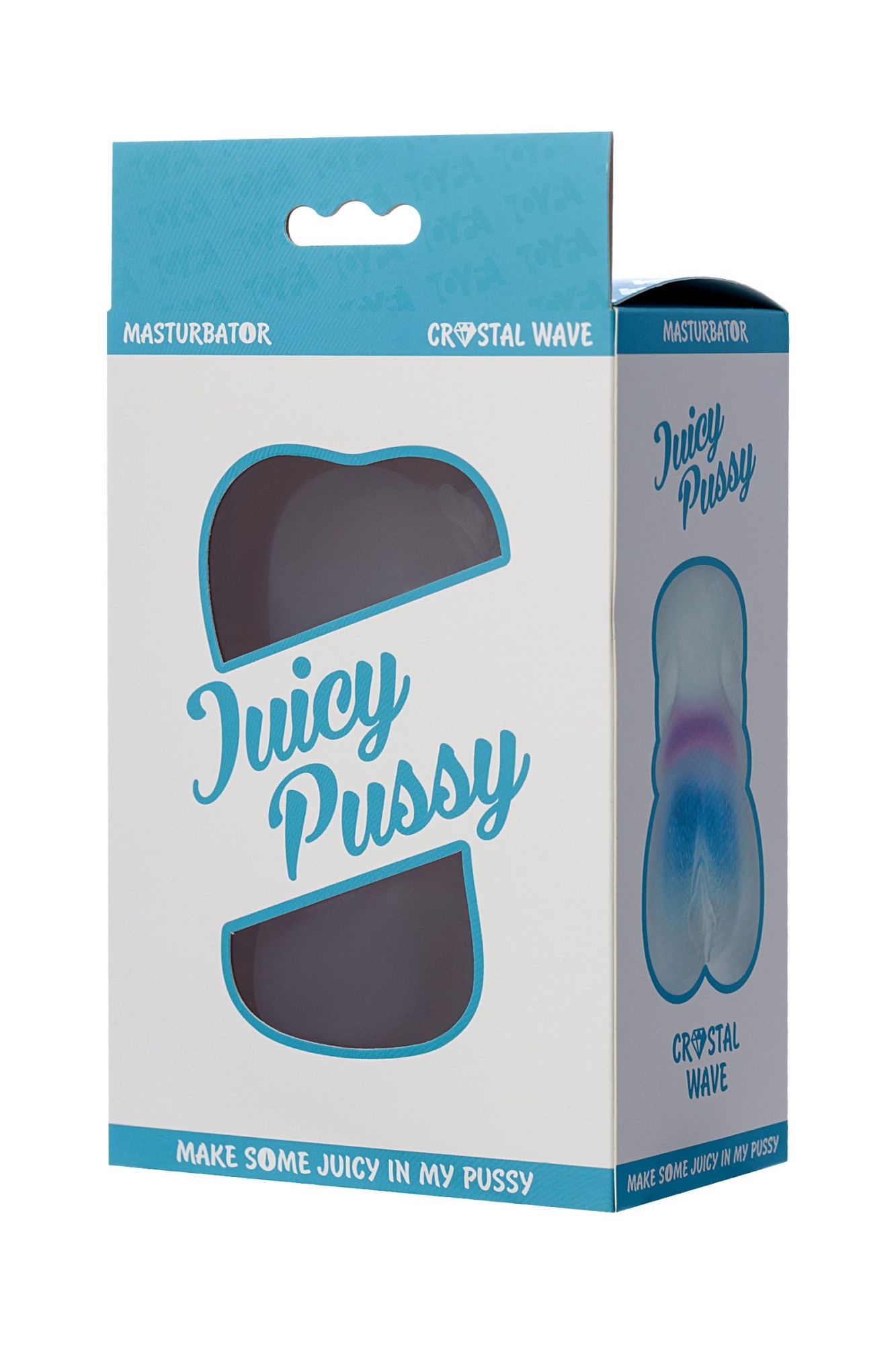 мастурбатор реалистичный toyfa juicy pussy crystal wave, tpe, 13,5 см в 