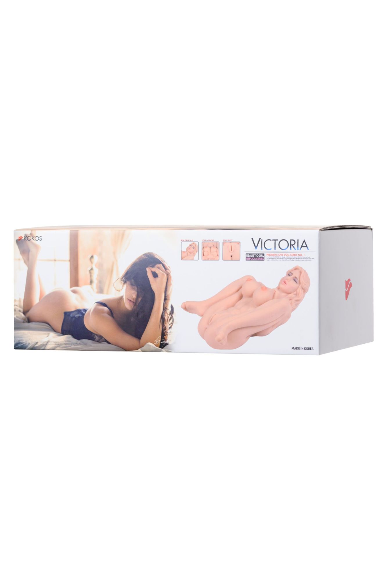 мастурбатор реалистичный kokos victoria, tpr, телесный, 42 см в 