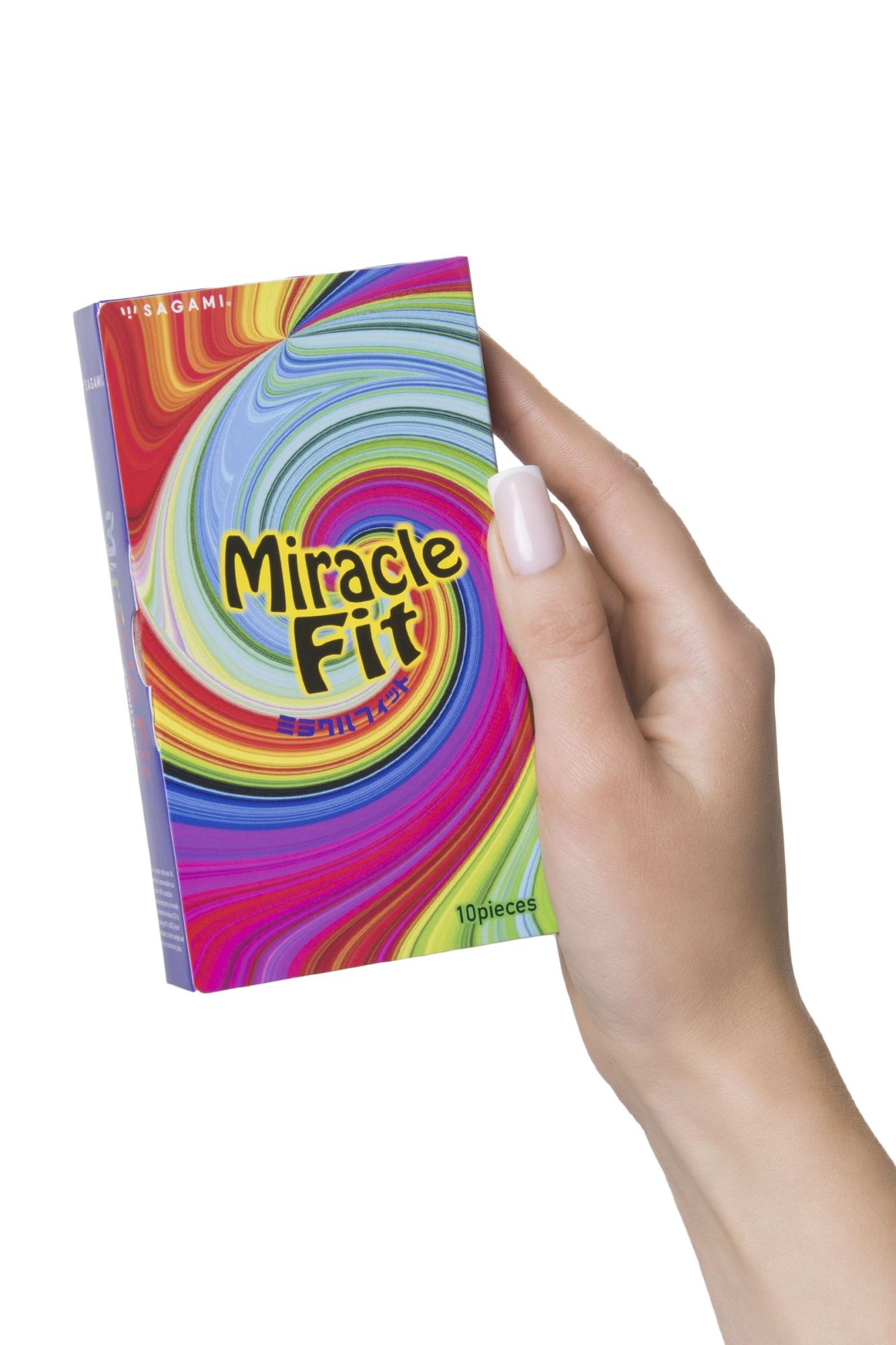 презервативы sagami, miracle fit, латекс, 18,5 см, 5,2 см, 10 шт. в 