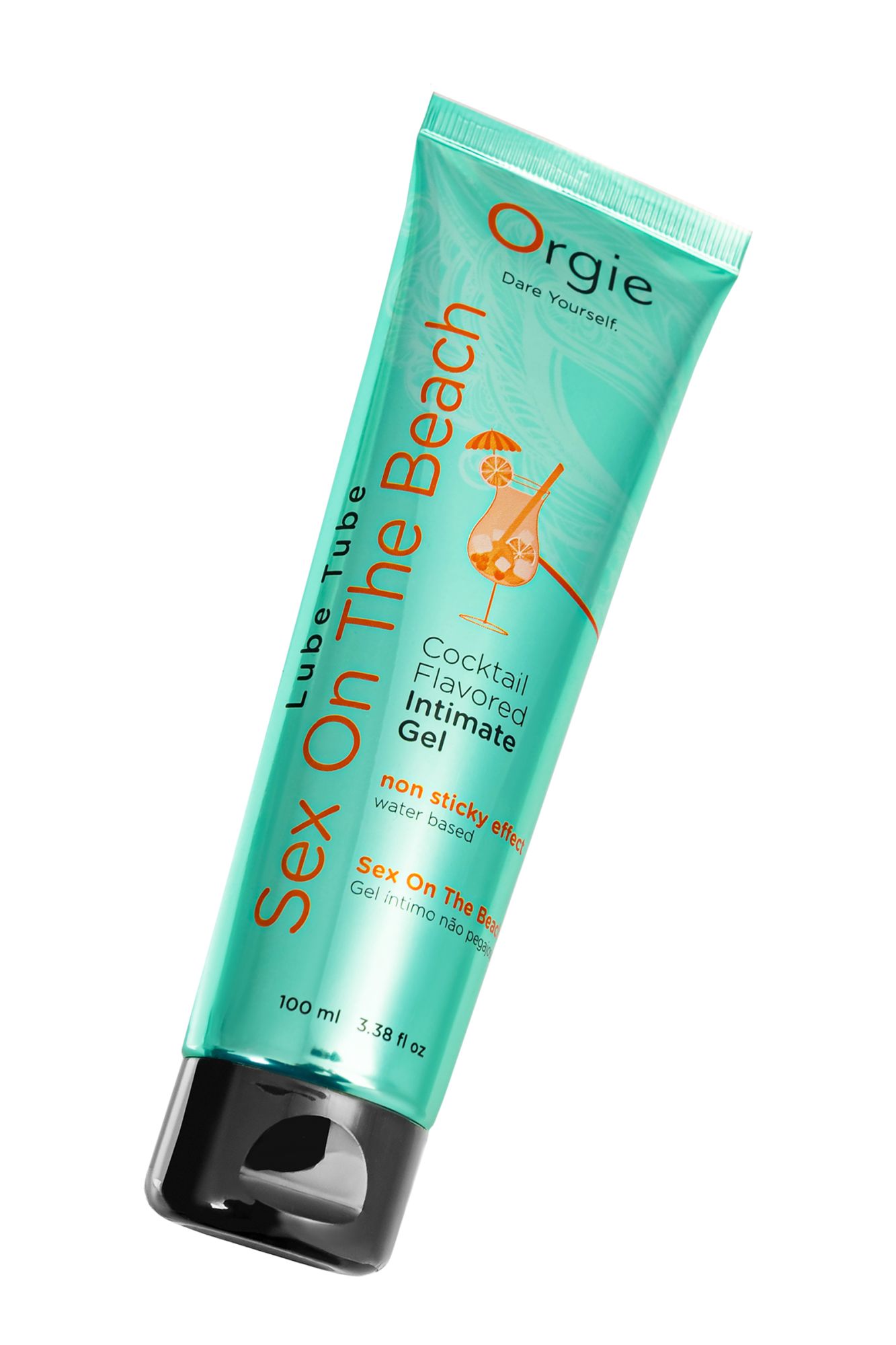 интимный гель orgie lube tube на водной основе, со вкусом коктейля секс на пляже, 100 мл в 