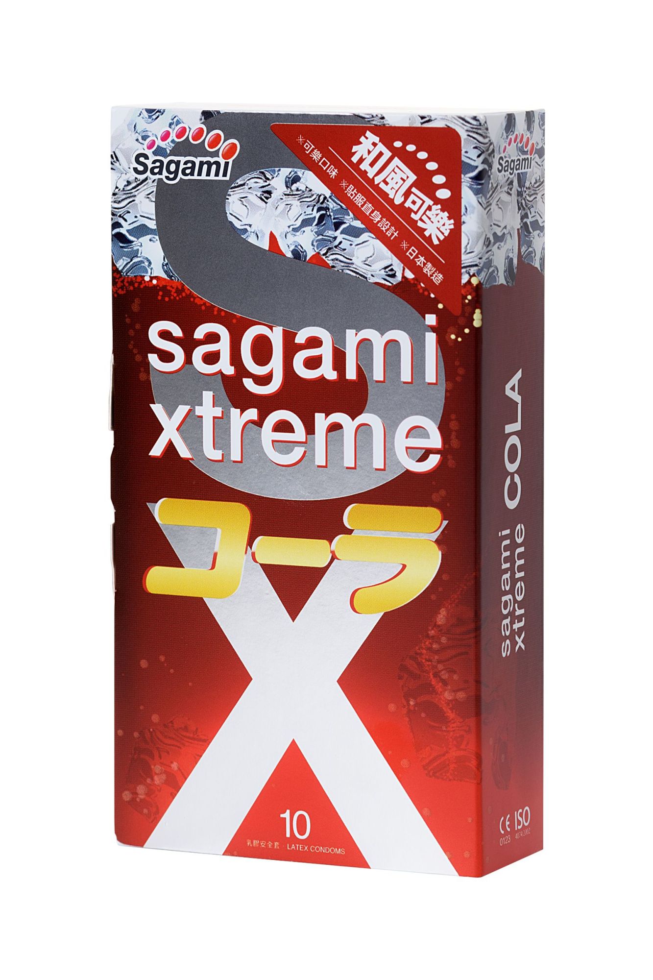 презервативы sagami, xtreme, cola, латекс, 19 см, 5,2 см, 10 шт. в 