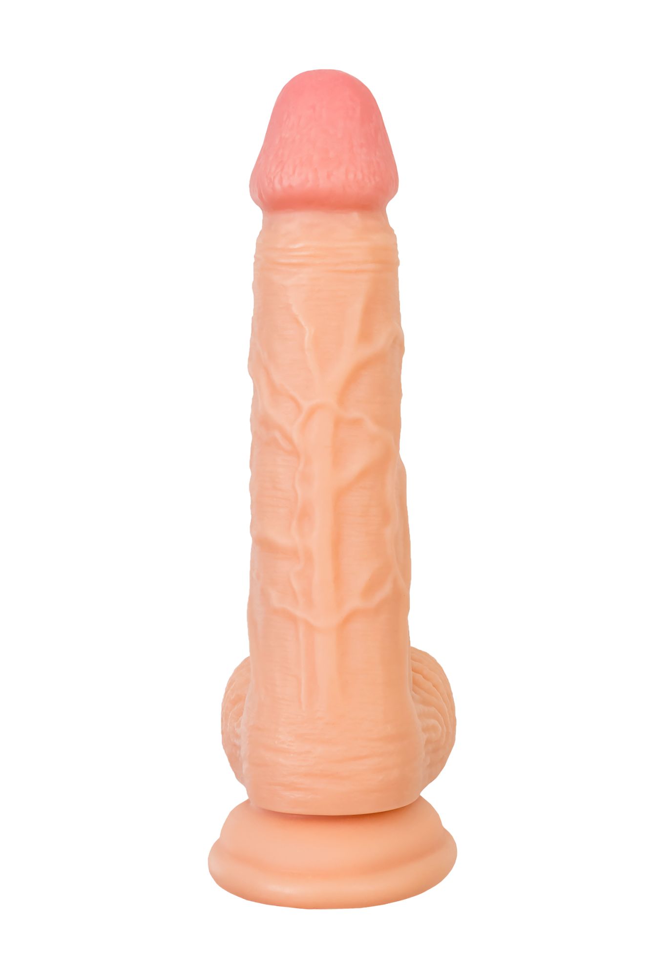 реалистичный фаллоимитатор realstick nude baz, pvc, телесный, 19 см в 
