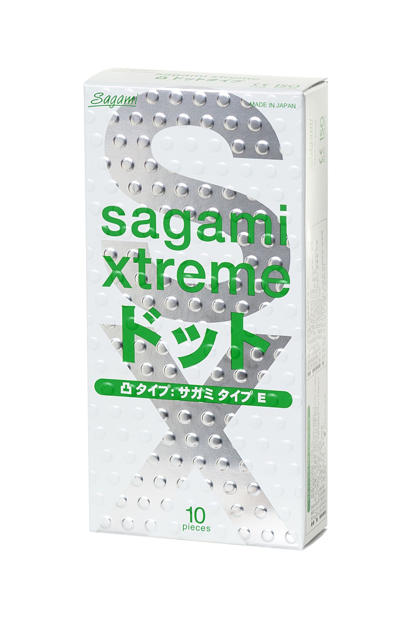 презервативы sagami, xtreme, type-e, латекс, 18,5 см, 5,2 см, 10 шт. в 