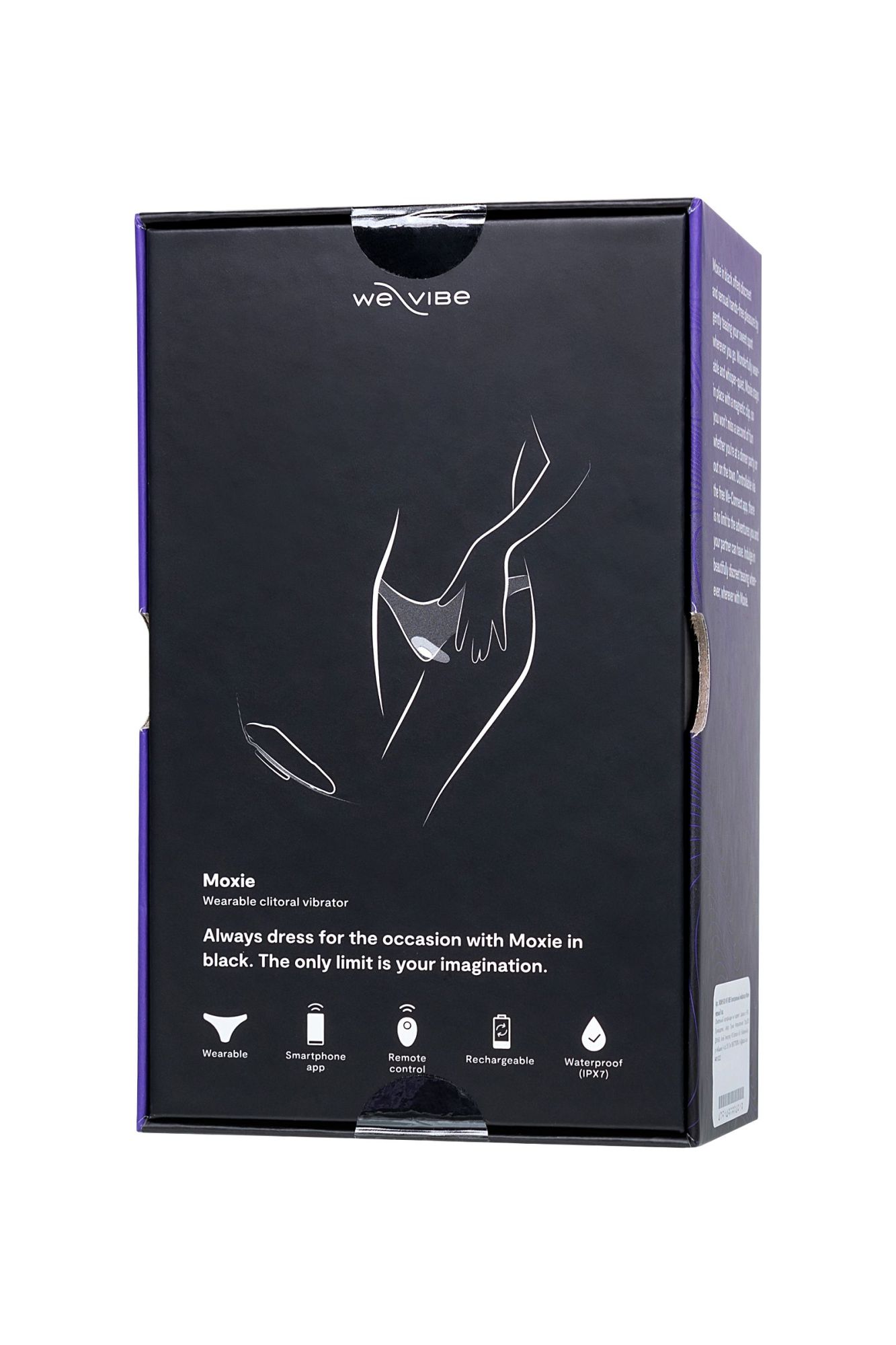 клиторальный стимулятор we-vibe moxie силикон, черный, 9,2 см в 