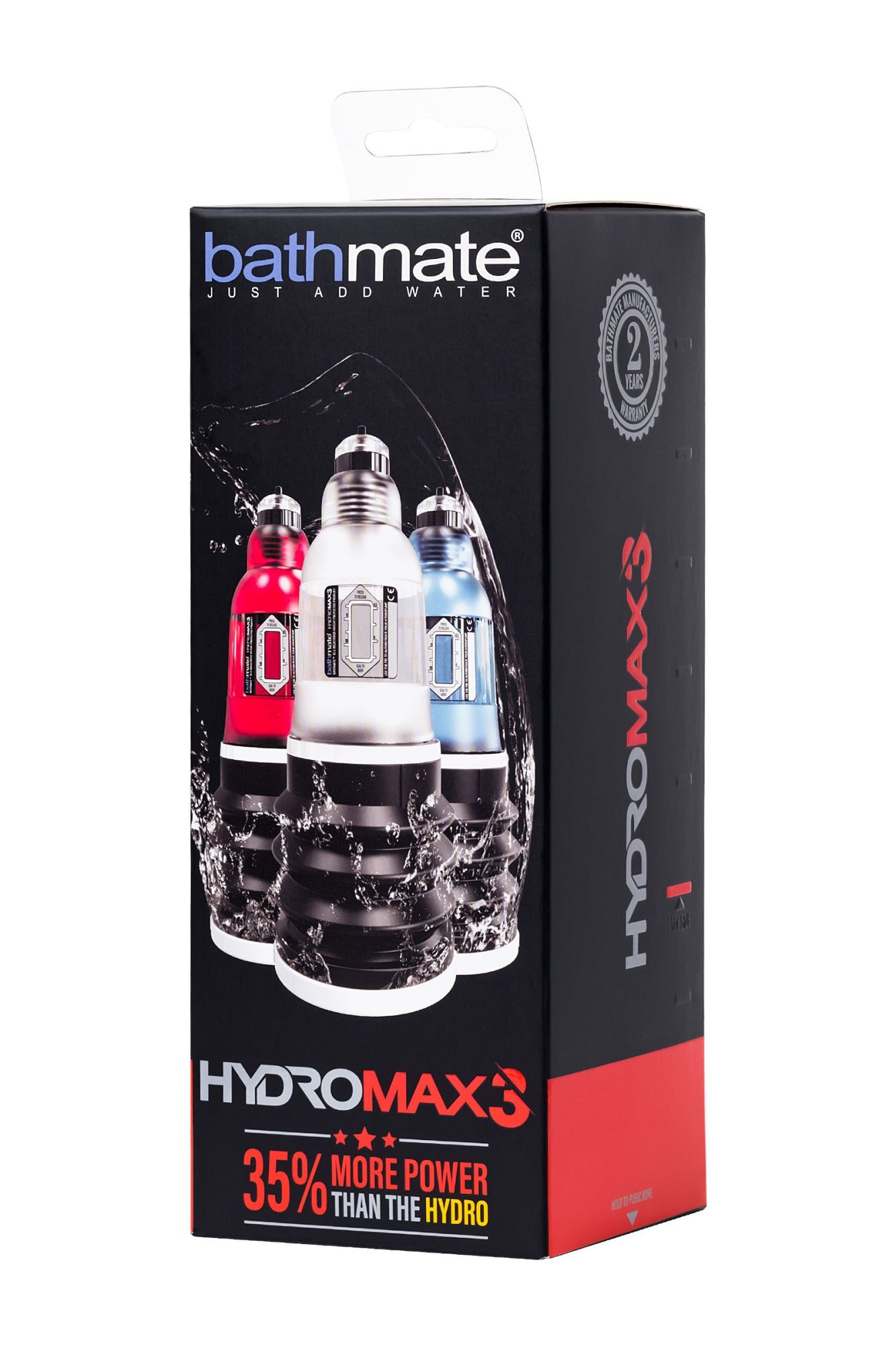 гидропомпа bathmate hydromax3, abs пластик, прозрачная, 22 см в 