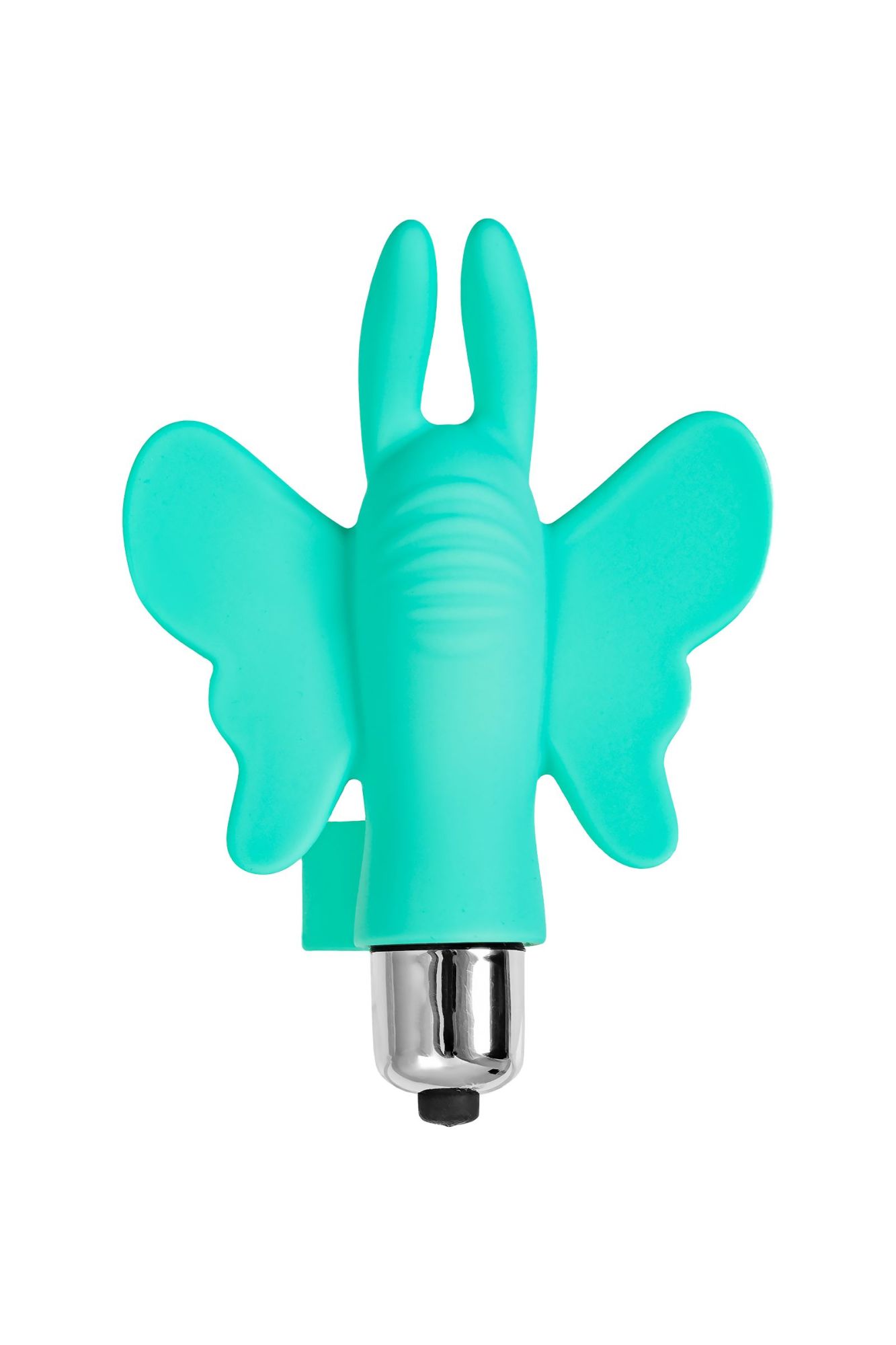 вибронасадка-бабочка на палец eromantica butterfly, силикон, мятная, 10 см в 