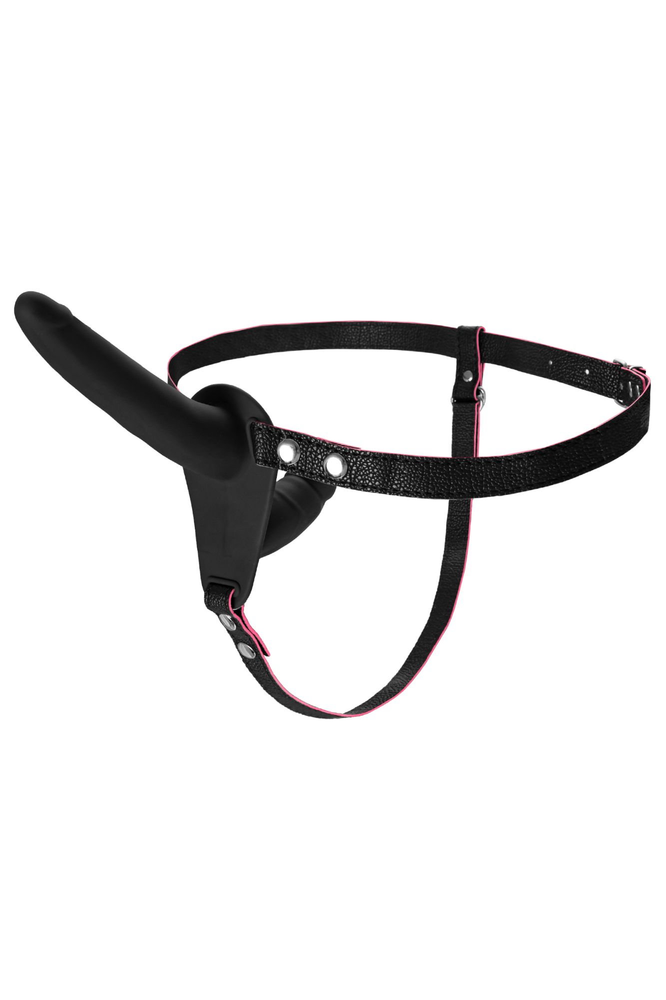 страпон на креплении black&red by toyfa, силикон, черный, 24 см в 