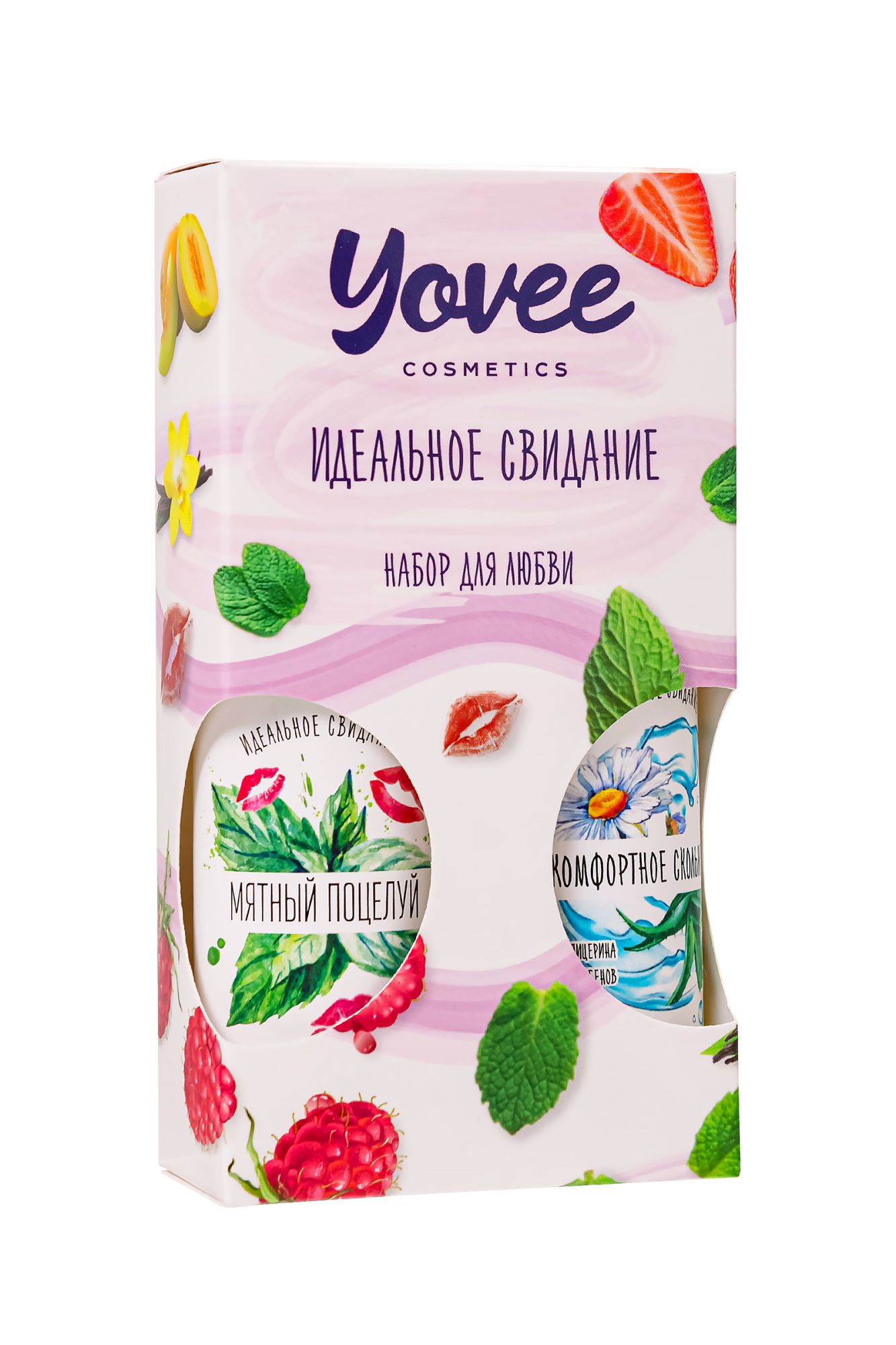набор гелей-смазок yovee для любви (721005+721053), вкусовой (мята) + увл (алоэ), 2х100 мл в 