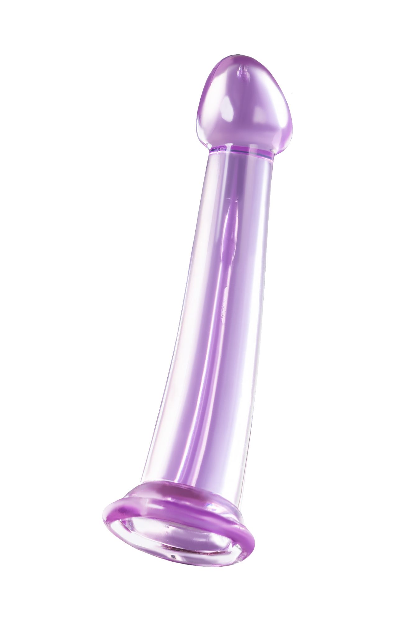 нереалистичный фаллоимитатор jelly dildo m toyfa basic, tpe, фиолетовый, 18 см в 