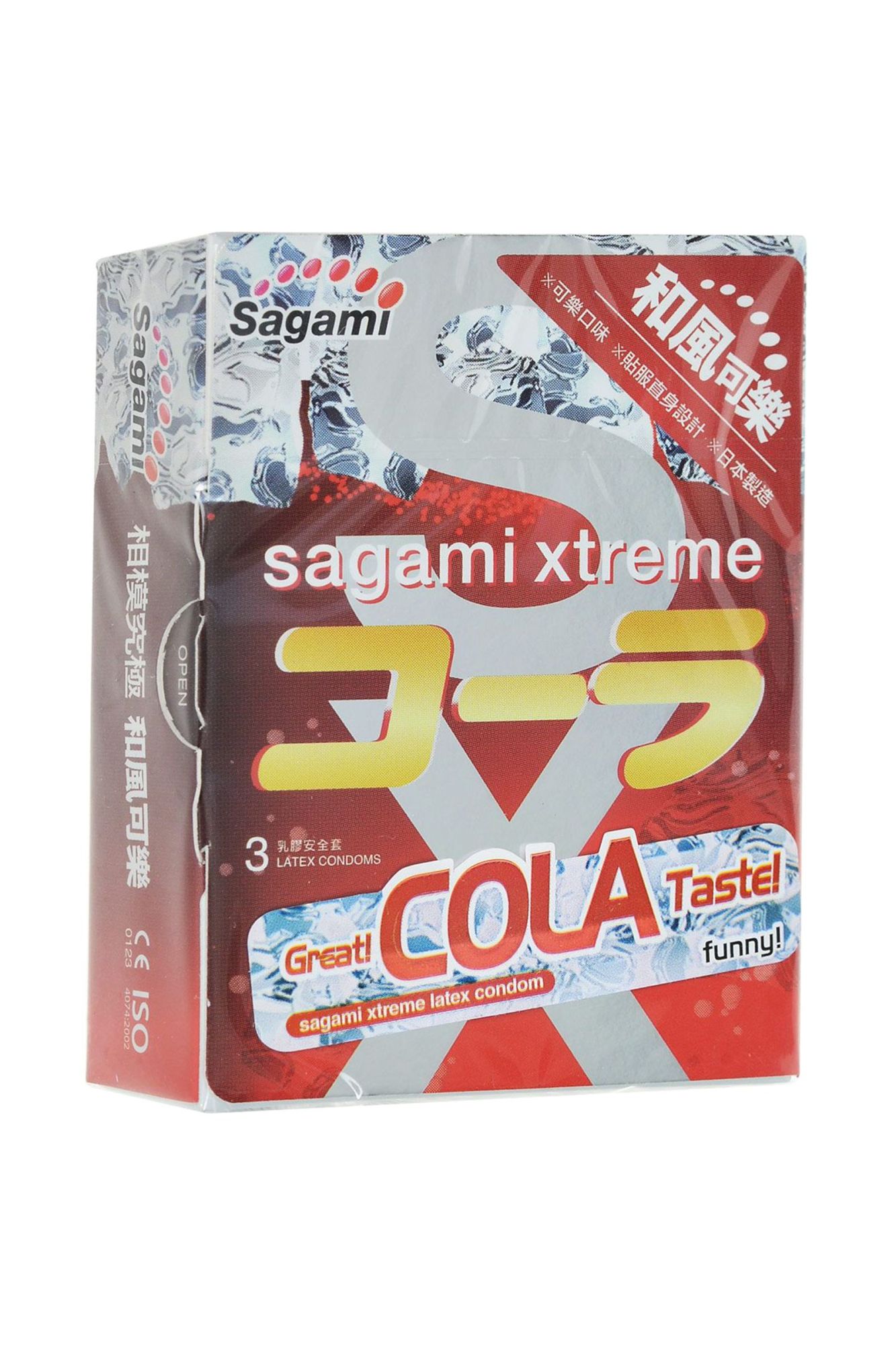 презервативы sagami, xtreme, cola, латекс, 19 см, 5,2 см, 3 шт. в 
