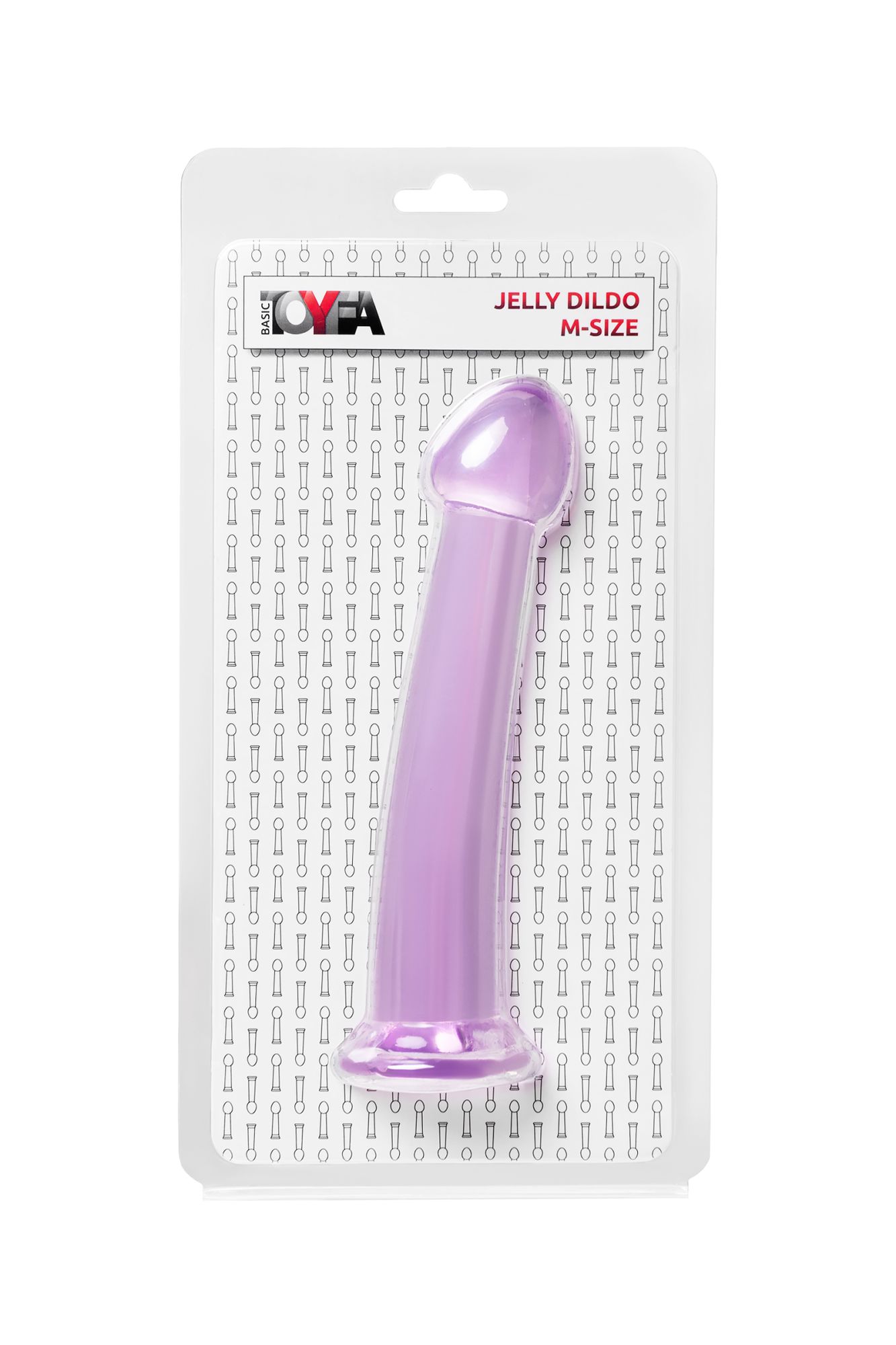 нереалистичный фаллоимитатор jelly dildo m toyfa basic, tpe, фиолетовый, 18 см в 