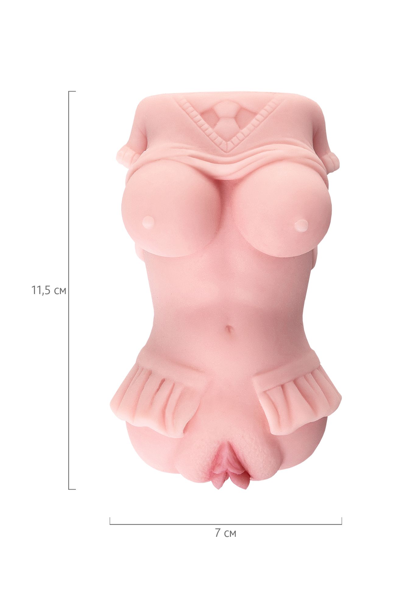 мастурбатор реалистичный toyfa juicy pussy little flower, tpe, телесный, 11,5 см в 