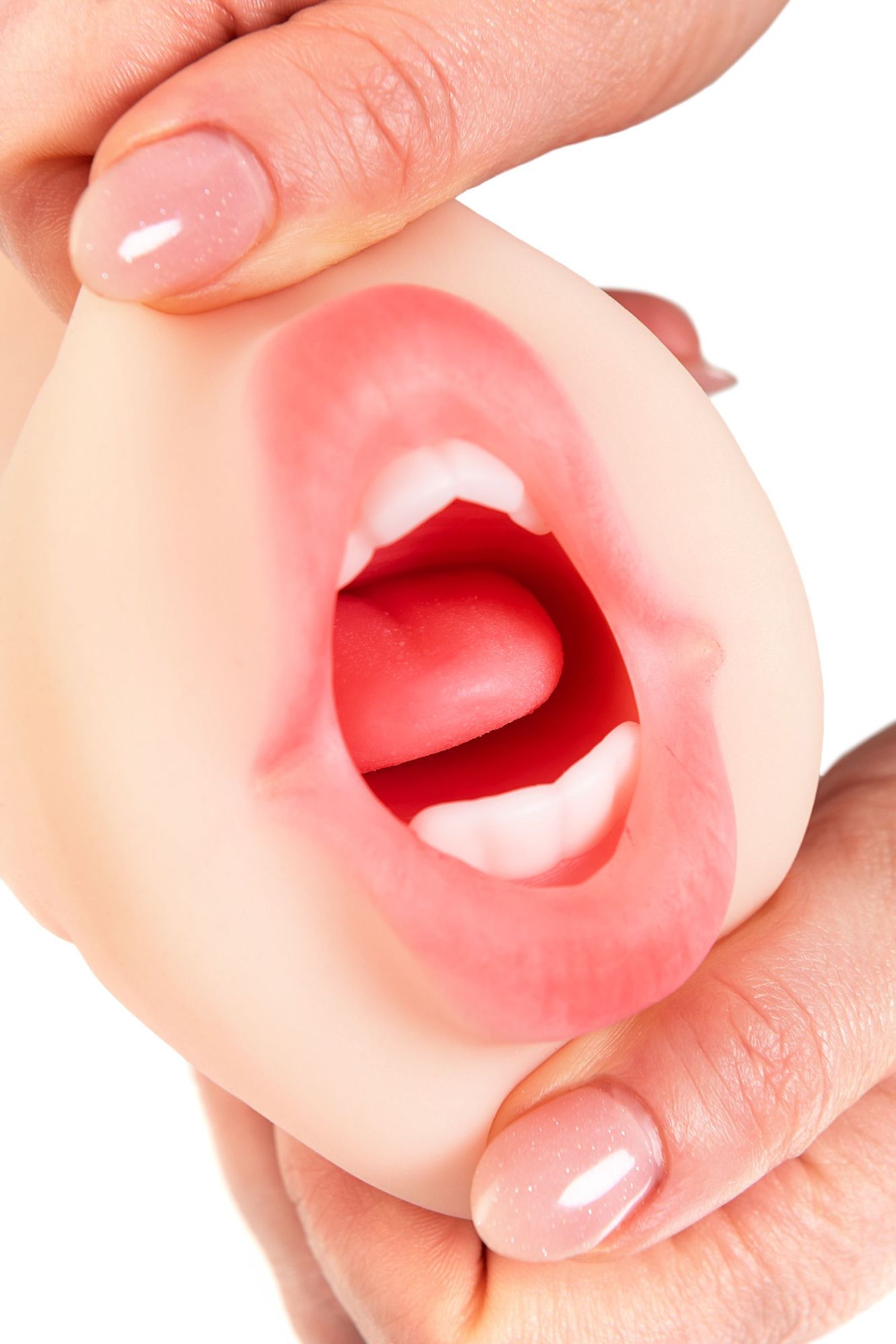 мастурбатор реалистичный toyfa juicy pussy pretty mouth, рот и вагина, softskin, телесный,17 см в 