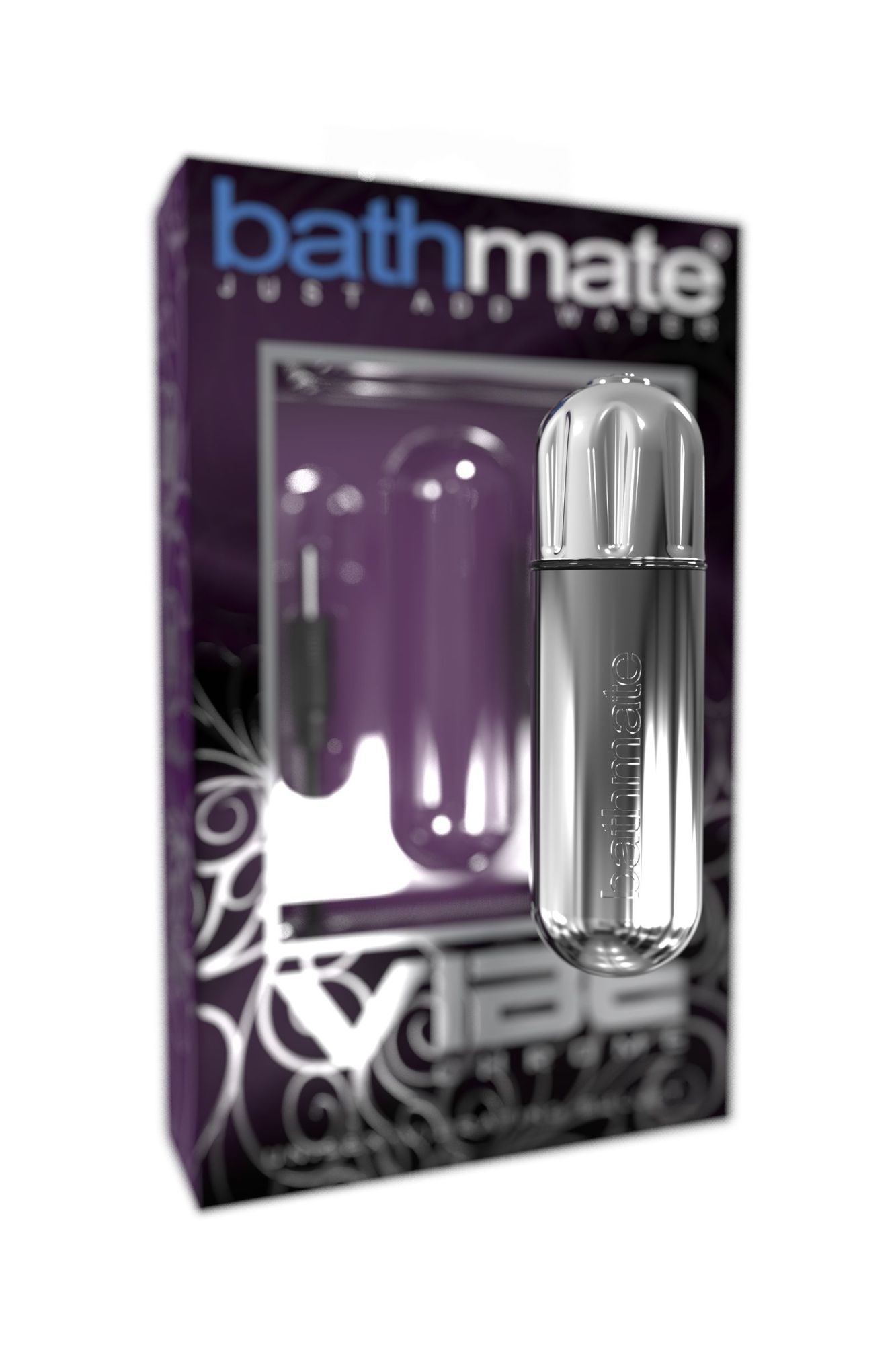 вибропуля bathmate vibe bullet chrome, пластик, серебряная в 