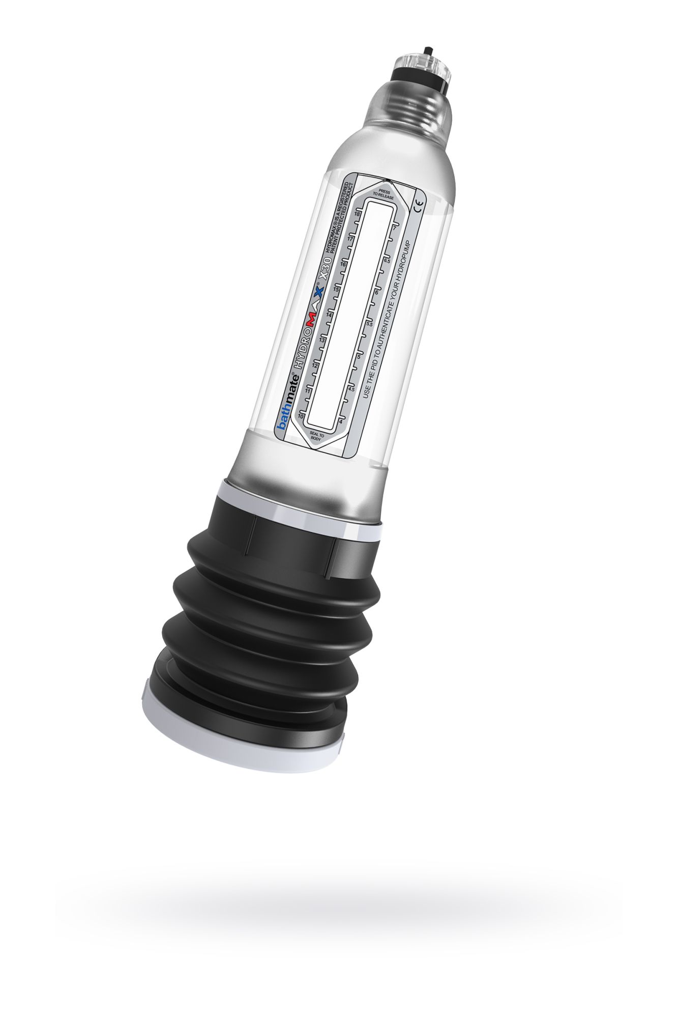 гидропомпа bathmate hydromax x30, прозрачная, 30 см в 