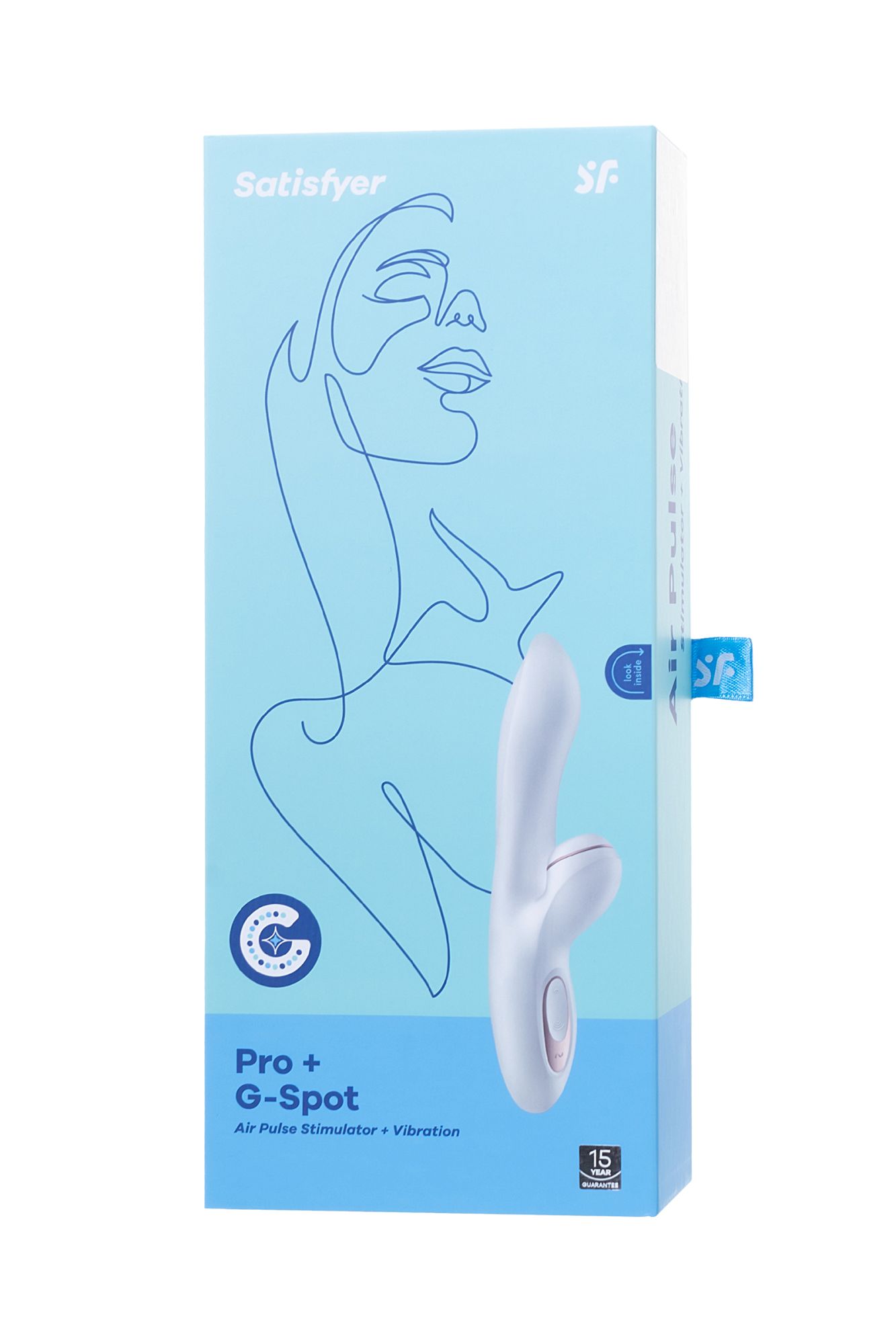 вибратор satisfyer pro g-spot rabbit, с вакуум-волновым стимулятором, силикон, белый, 22 см. в 