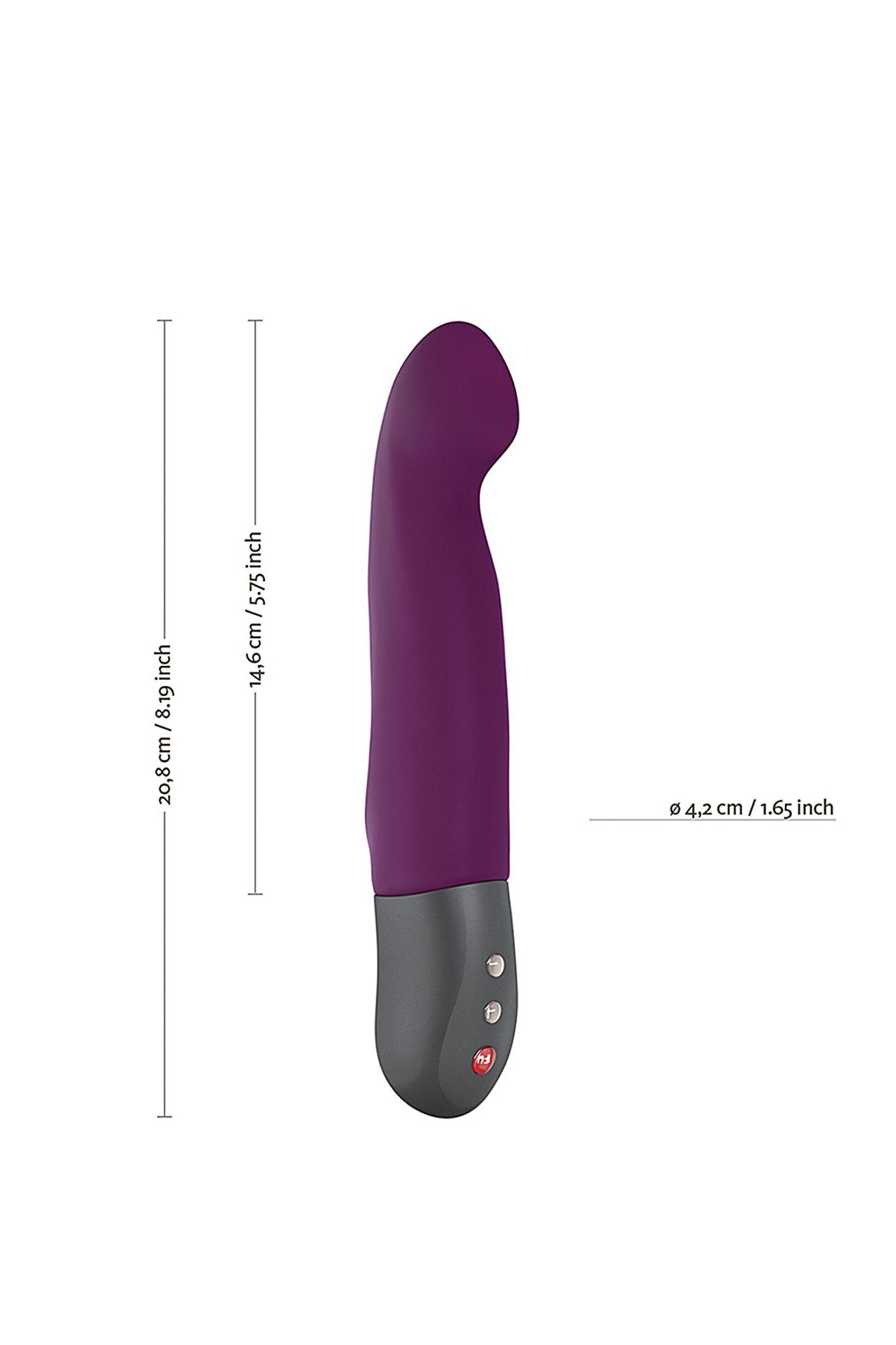 пульсатор fun factory stronic g, силикон, ежевичный, 20,8 см в 