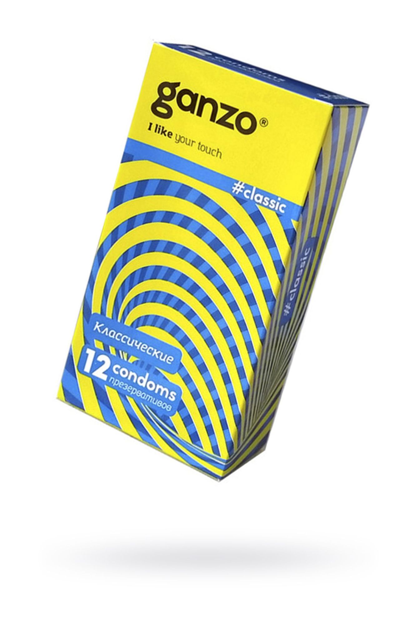 презервативы ganzo, classic, классические, латекс, двойная смазка, 18,5 см, 5,2 см, 12 шт. в 