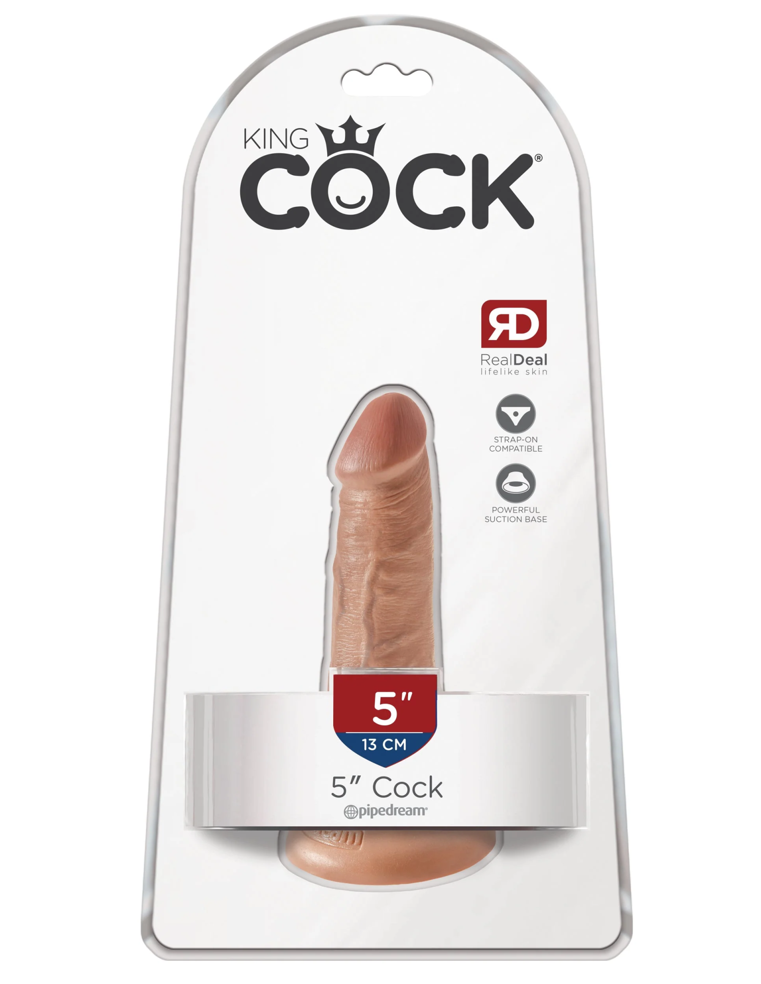 фаллоимитатор king cock 5" cock - tan pipedream 553022pd в 