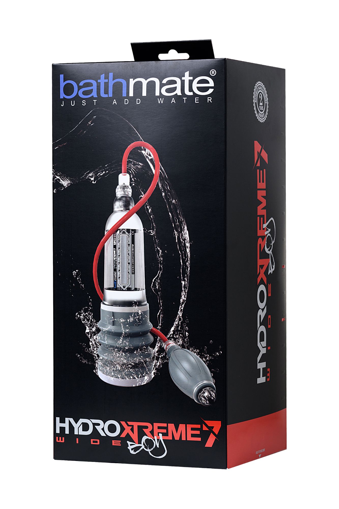 гидропомпа bathmate hydroxtreme7 wide boy, abs пластик, голубая в 