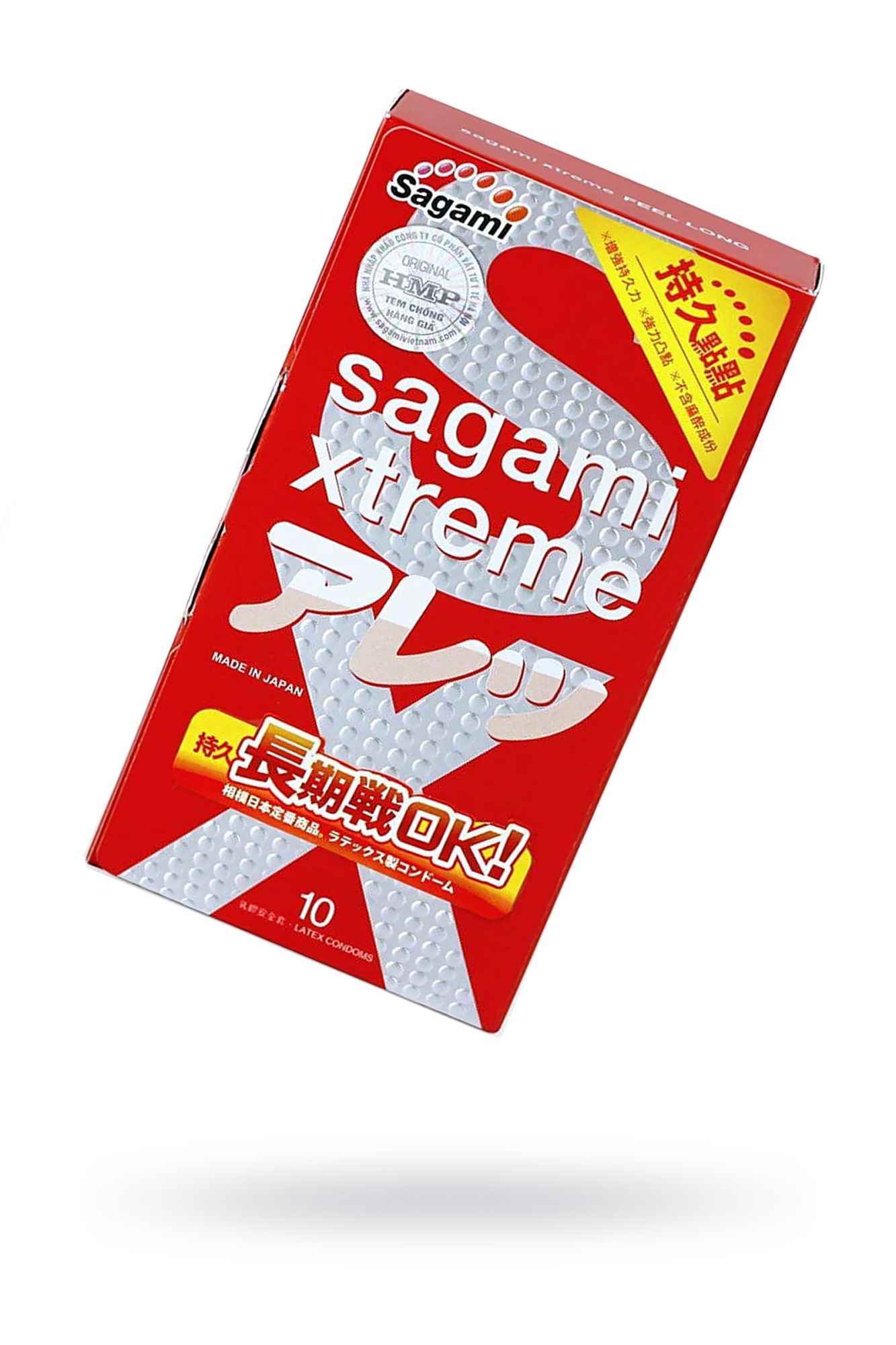 презервативы sagami, xtreme, feel long, латекс, 19 см, 5,2 см, 10 шт. в 