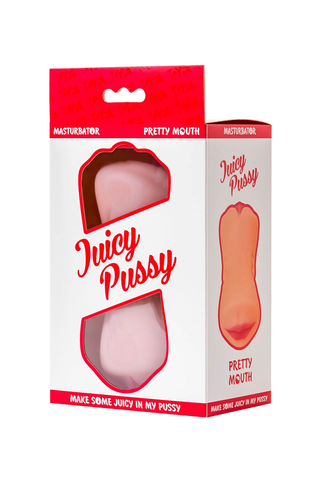 мастурбатор реалистичный toyfa juicy pussy pretty mouth, рот и вагина, softskin, телесный,17 см в 