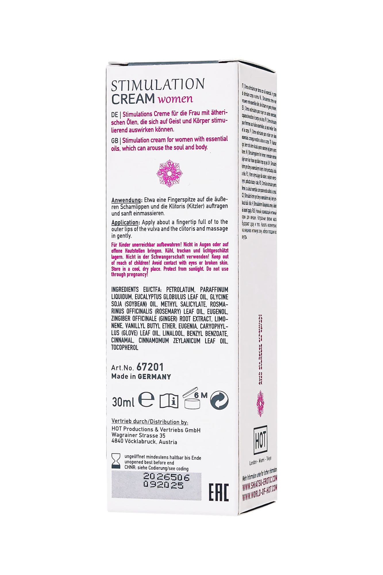 интимный крем stimulation cream  women 30 мл в 