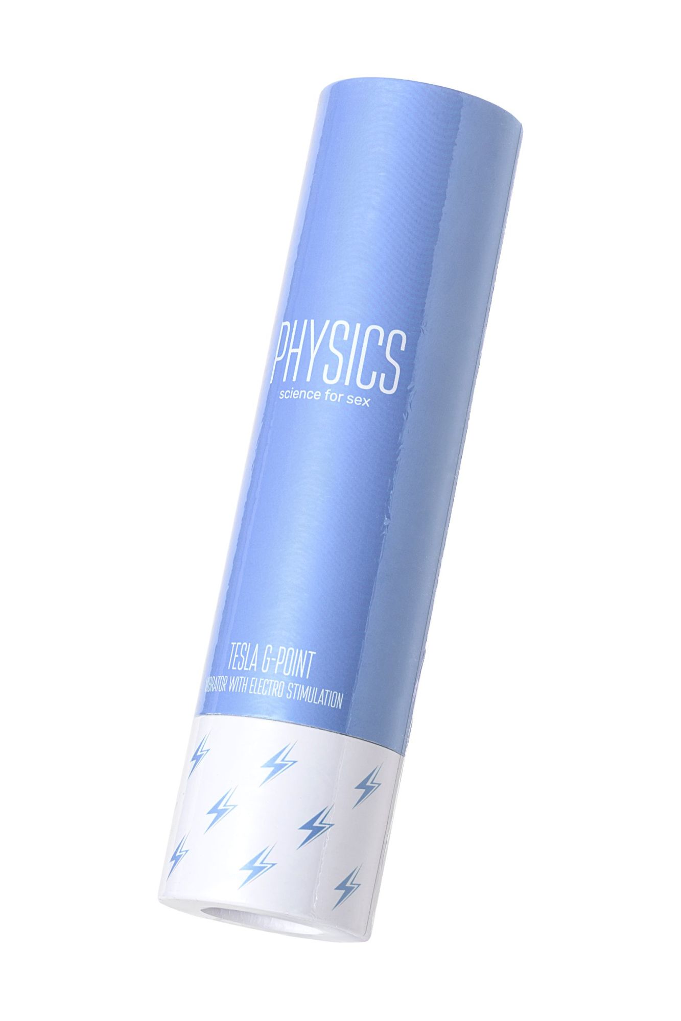 вибратор с электростимуляцией physics tesla g-point, силикон, голубой, 21 см в 