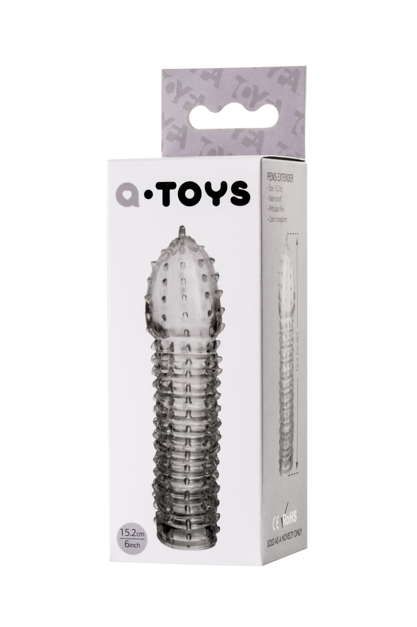насадка на пенис toyfa  a-toys boyn, tpr, прозрачный, 15,2 см в 