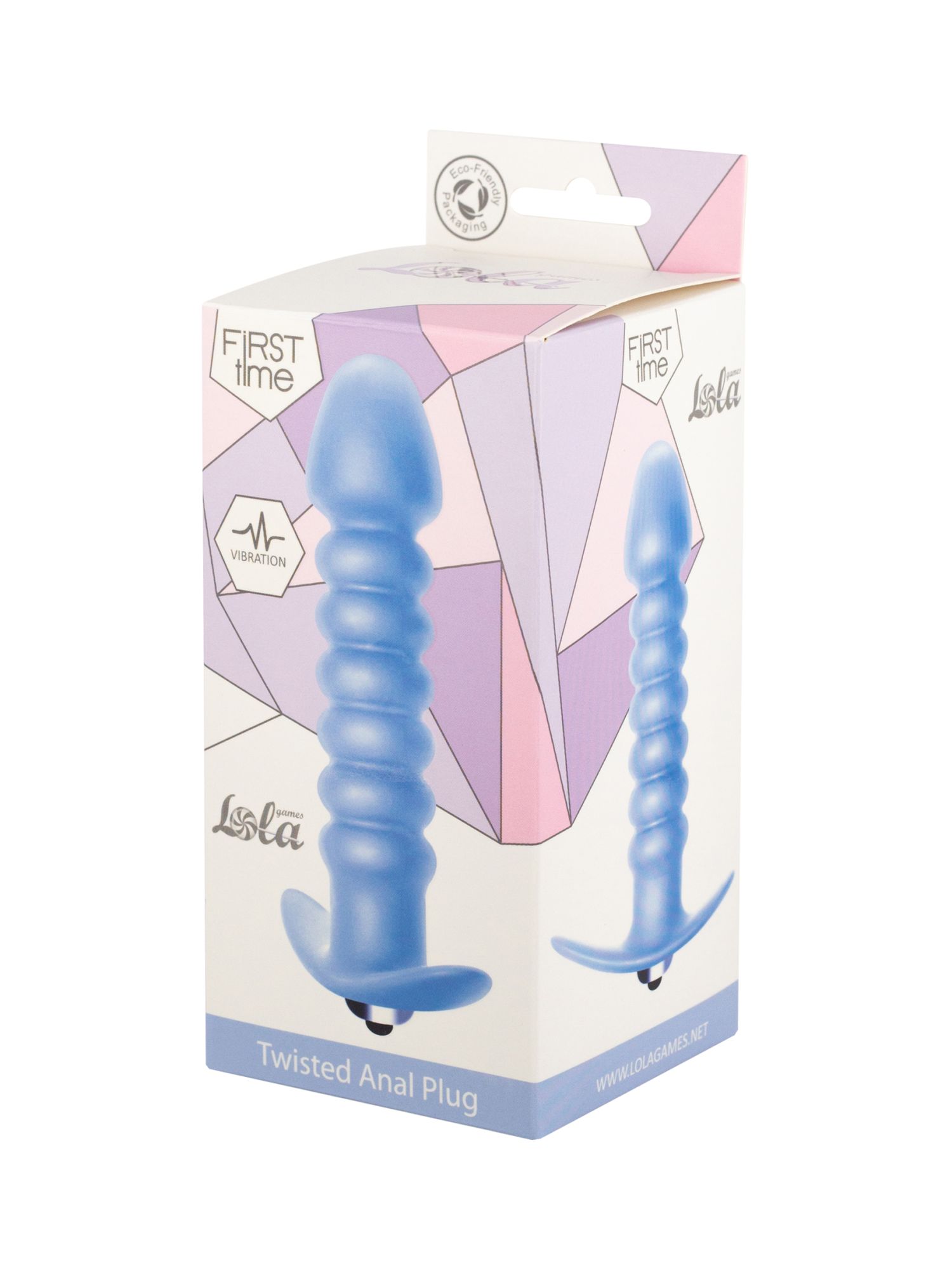 анальная пробка с вибрацией twisted anal plug blue (батарейки ааа) 5007-02lola в 