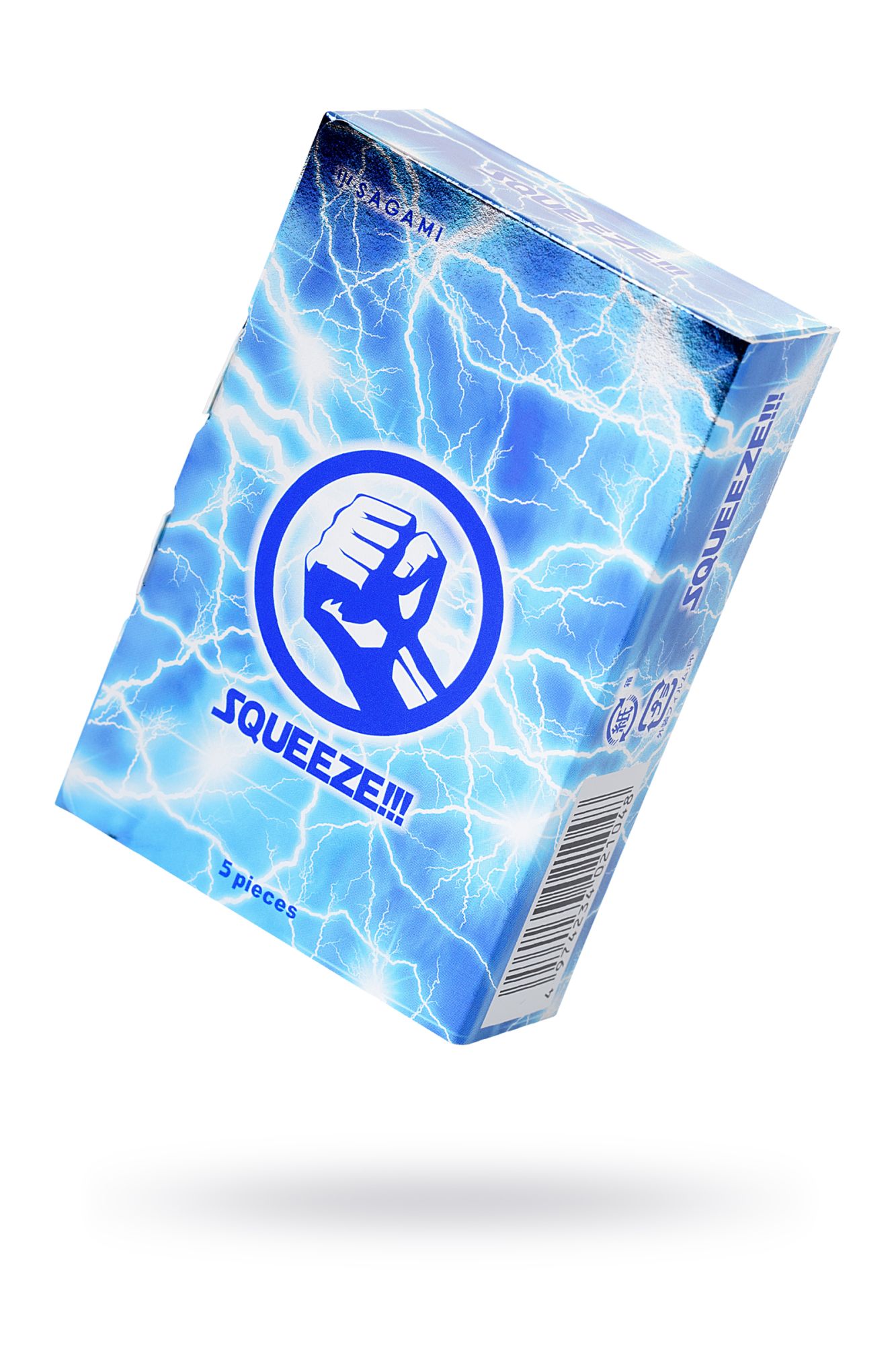 презервативы sagami, squeeze, латекс, 19 см, 5,4 см, 5 шт. в 