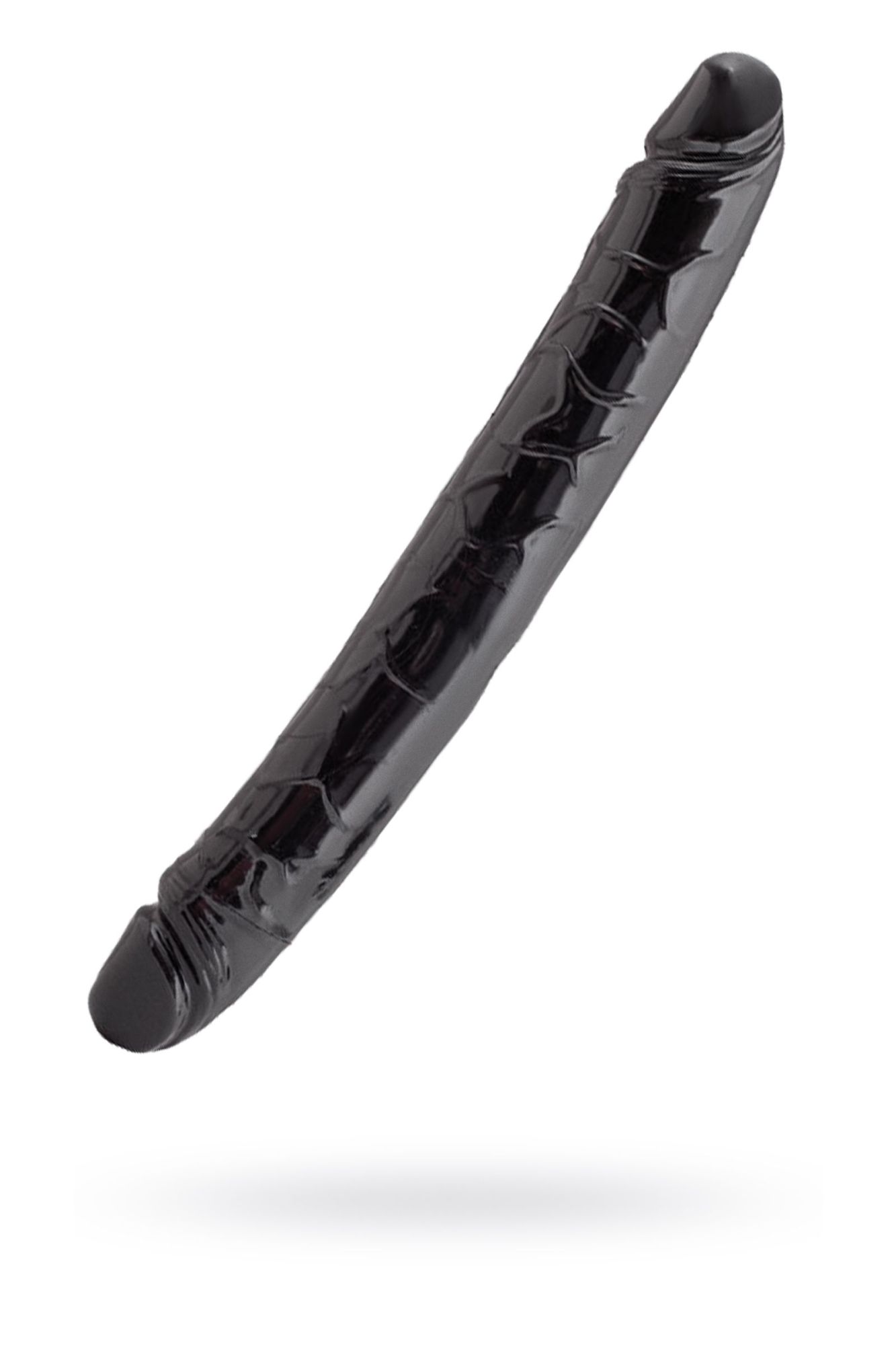 чёрный двусторонний фаллоимитатор toyfa black & red, 31 см в 