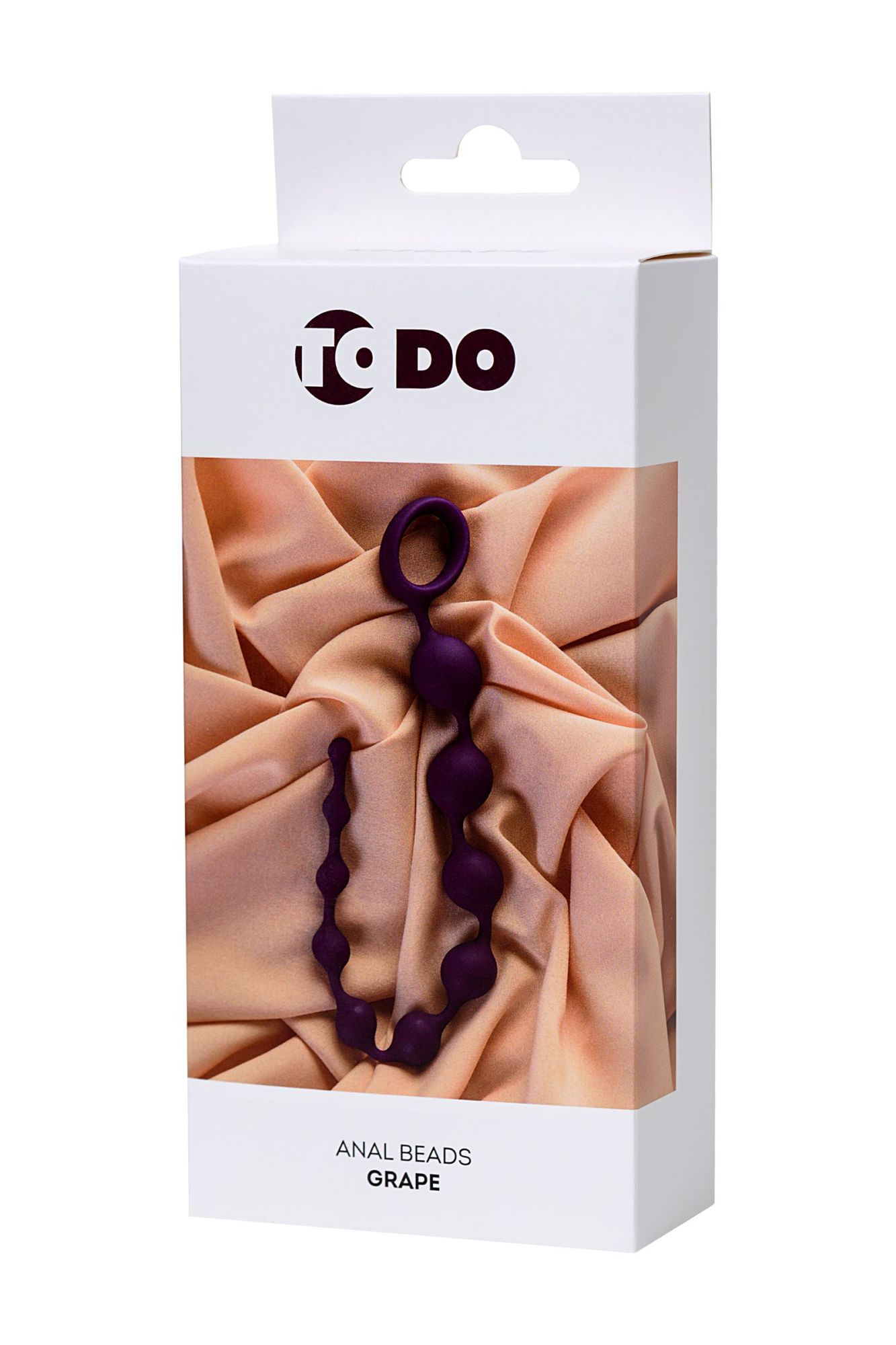 анальная цепочка todo by toyfa grape, силикон, фиолетовая, 35 см, ø 2,7 см в 