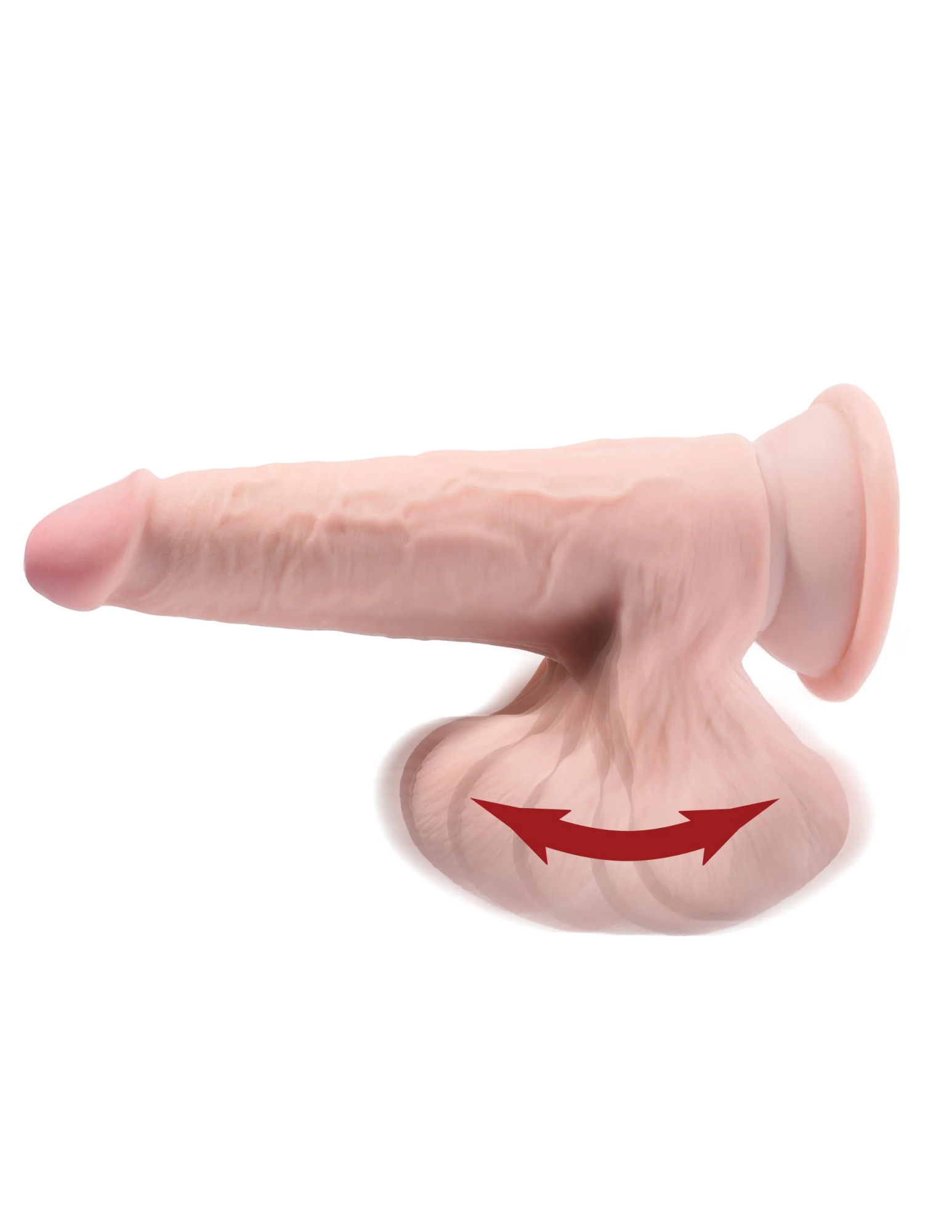 фаллоимитатор с подвижной мошонкой king cock plus 9"triple densitycock pipedream 573221pd в 
