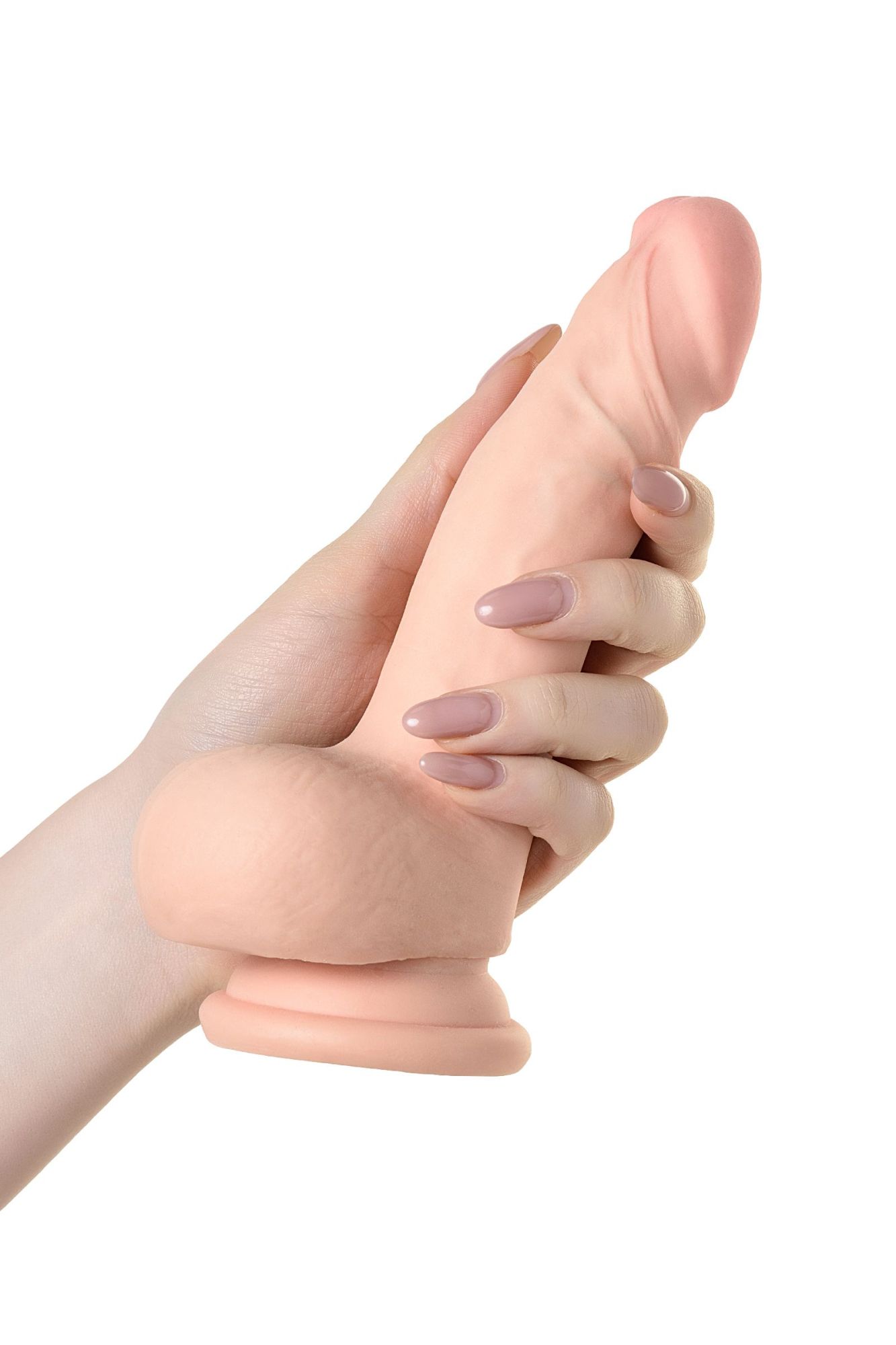 реалистичный вибратор toyfa realstick elite vibro, tpr, телесный, 10 режимов вибрации, 18,5 см в 