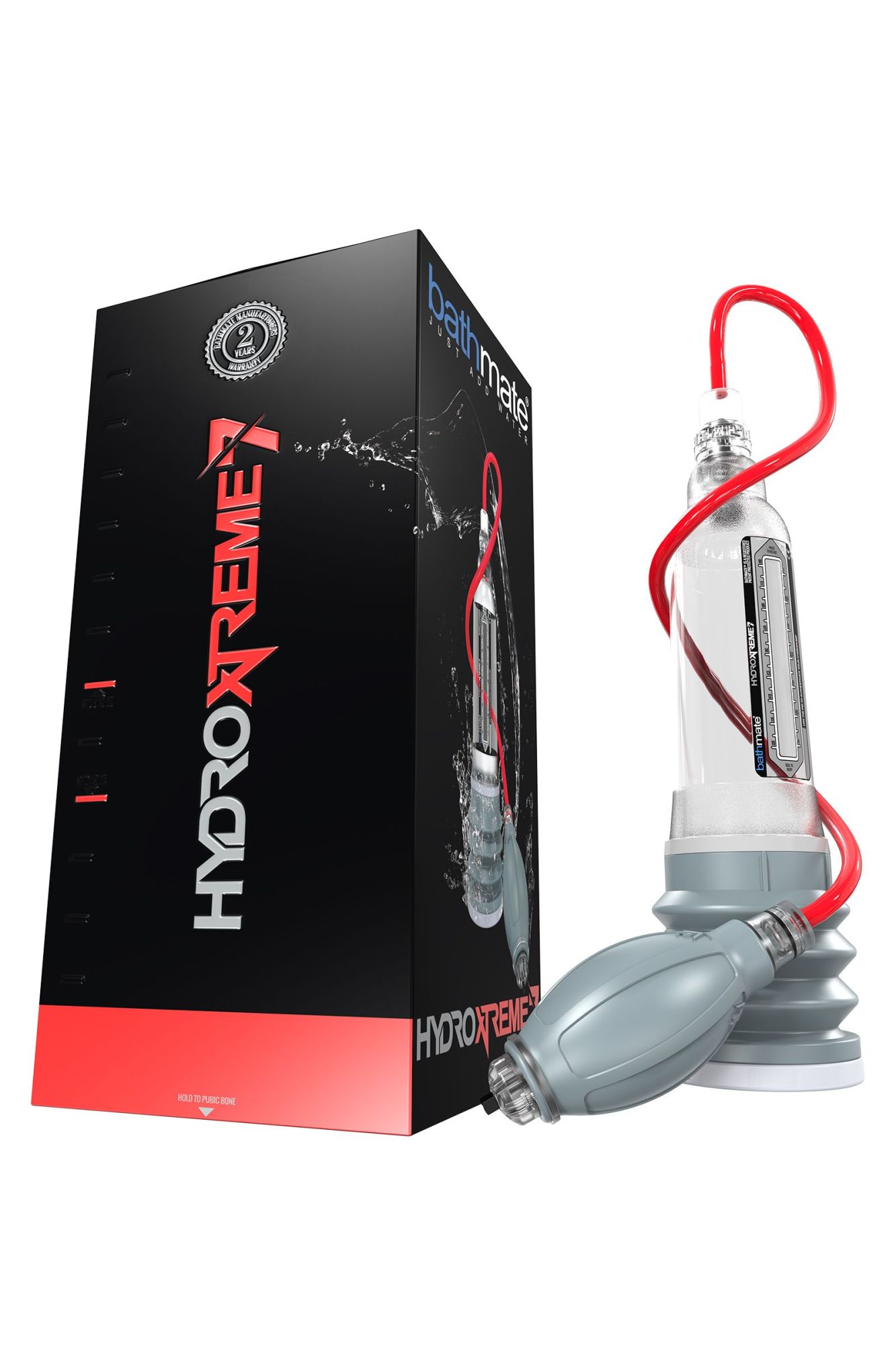 гидропомпа bathmate hydroxtreme7, abs пластик, прозрачная (аналог hydromax xtreme x30) в 