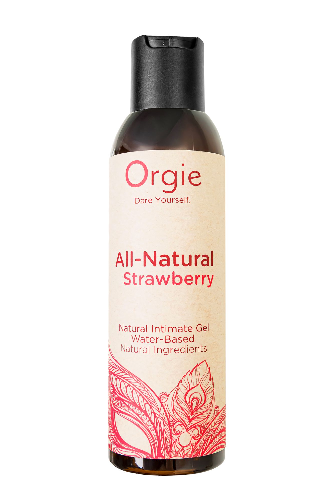 интимный гель orgie all - natural strawberry на водной основе, 150 мл в 