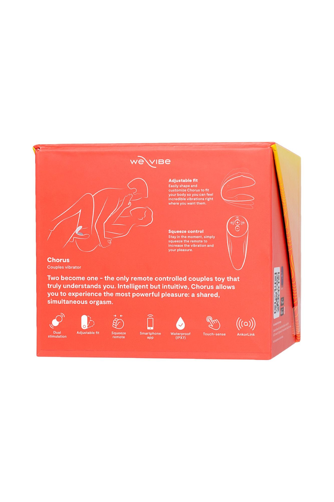 вибратор we-vibe chorus силикон, коралловый в 