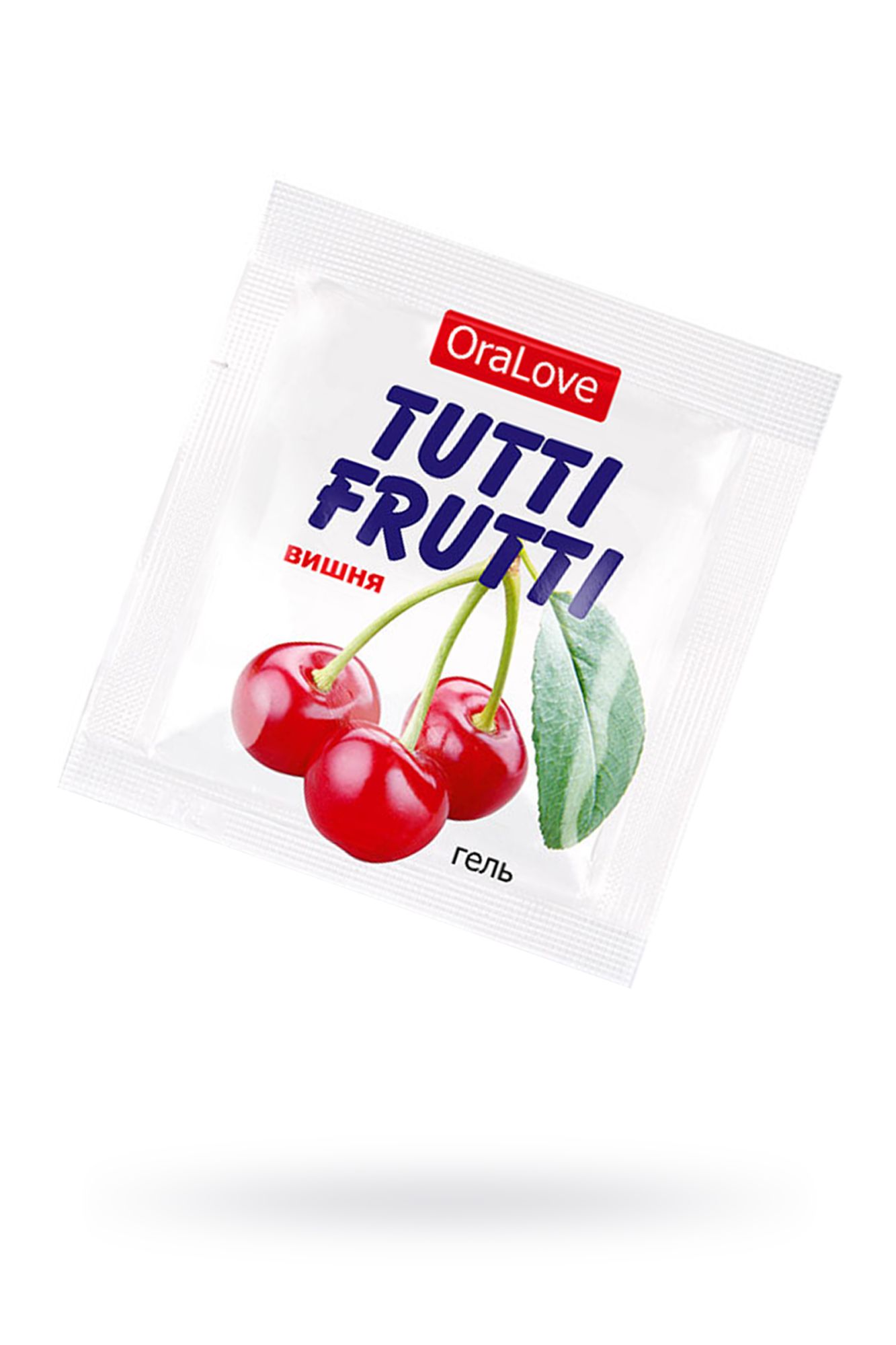 съедобная гель-смазка tutti-frutti для орального секса со вкусом вишни, 4 гр по 20 шт в упаковке в 