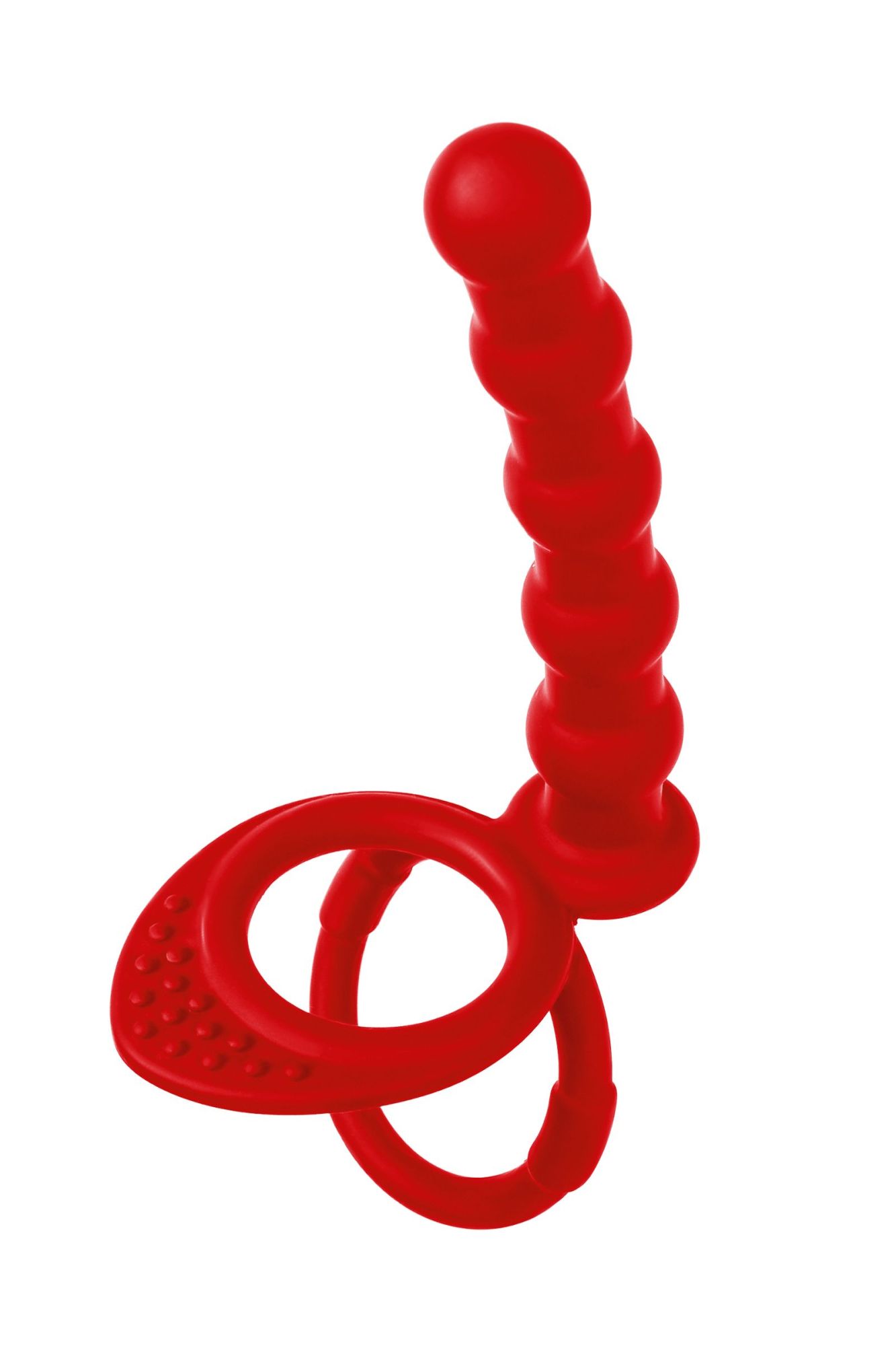 насадка на пенис для двойного проникновения black&red by toyfa, силикон, красная, 19,5 см в 