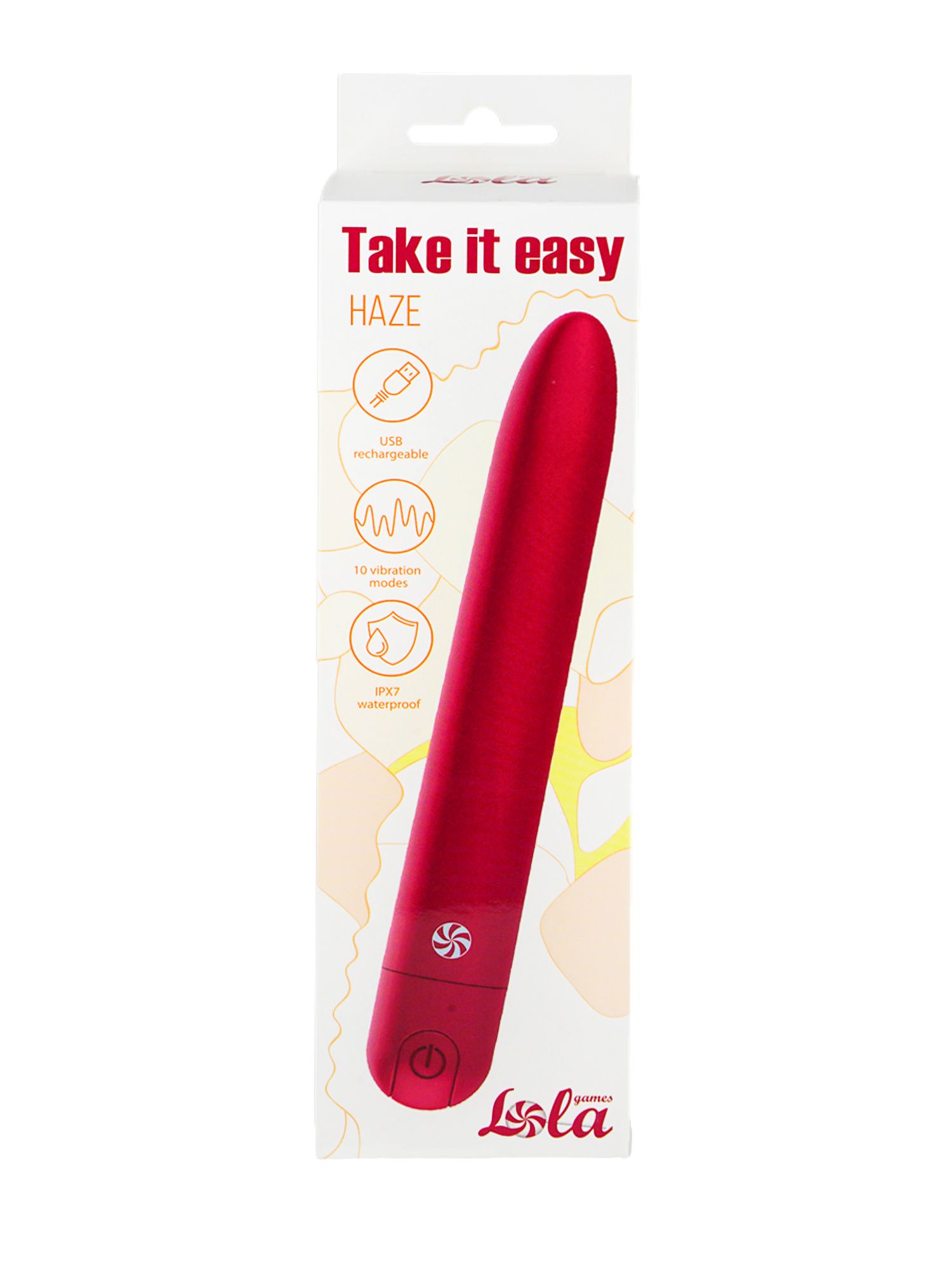 перезаряжаемый вибратор take it easy haze wine red 9025-03lola в 
